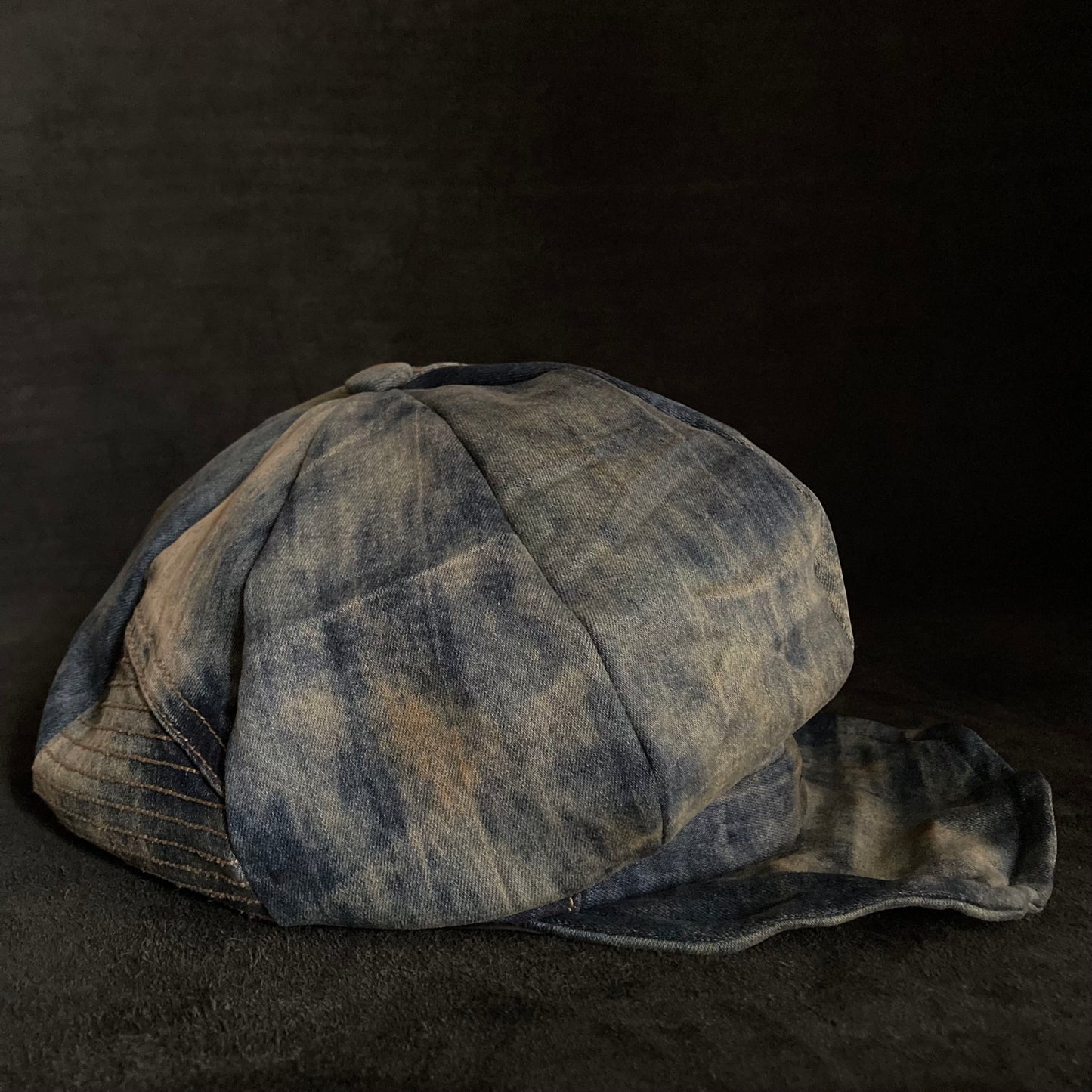 Burnt old denim  re-casquette