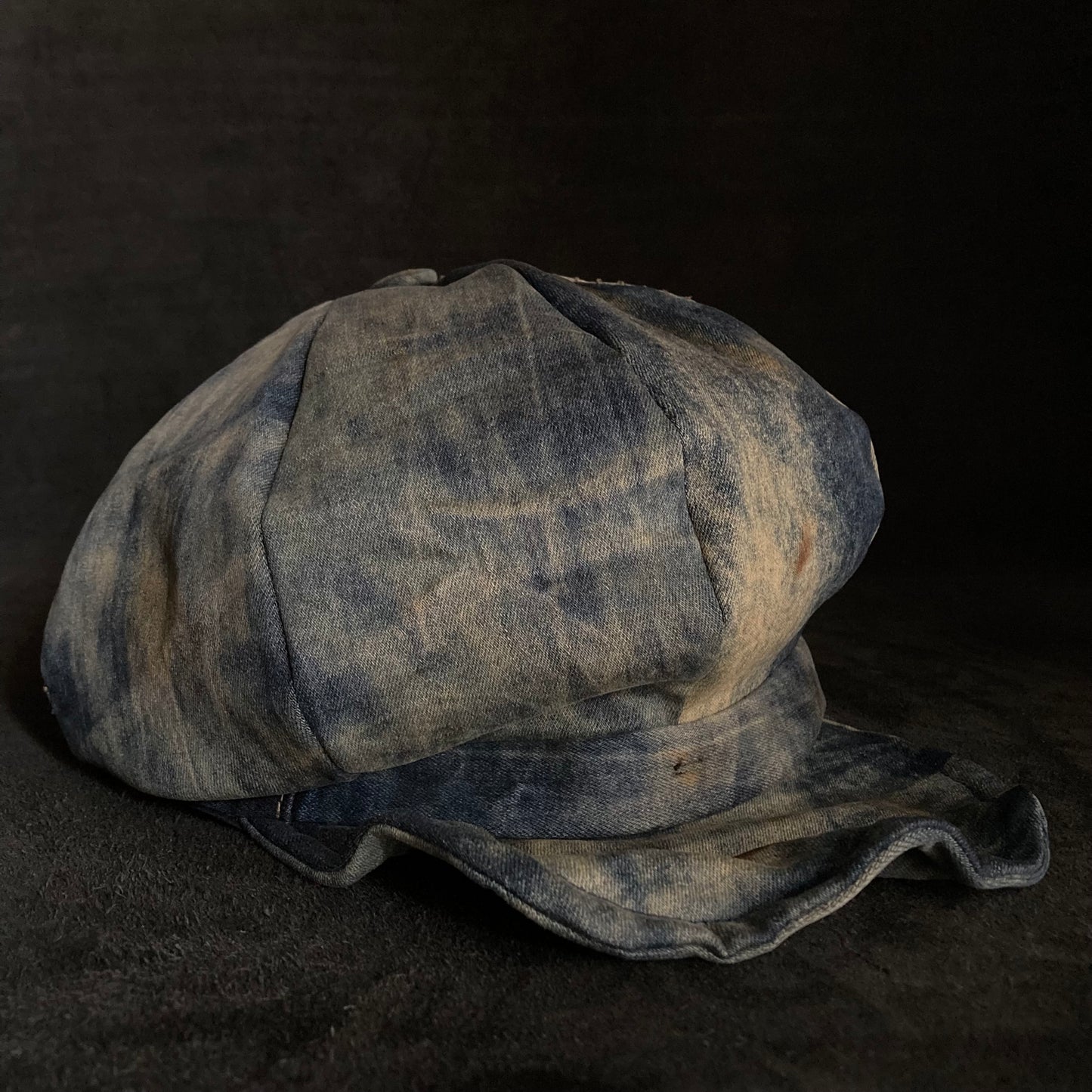 Burnt old denim  re-casquette