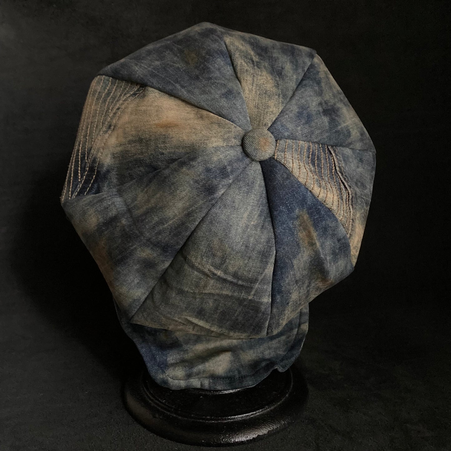 Burnt old denim  re-casquette