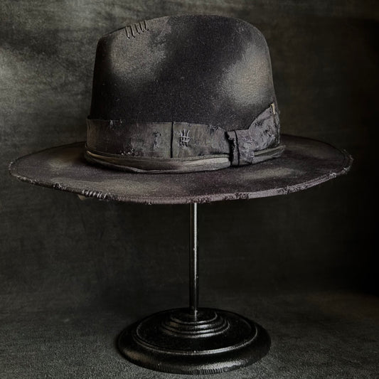 Burned bad black rabbit fedora