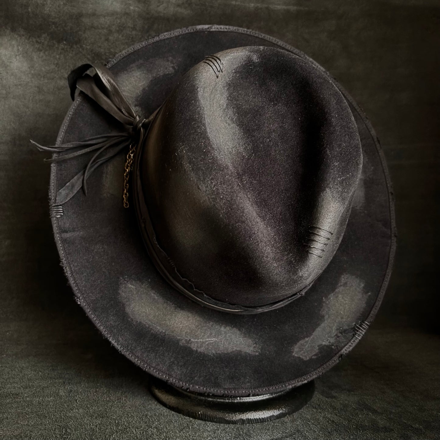 Burned bad black rabbit fedora