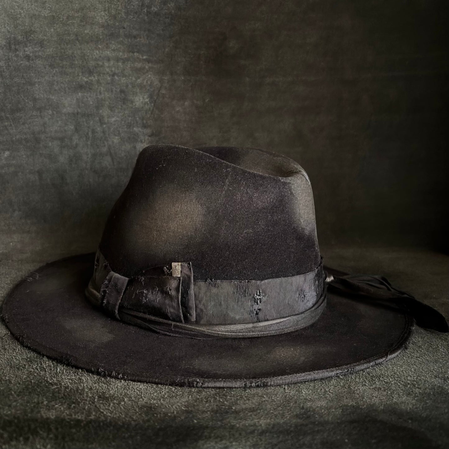 Burned bad black rabbit fedora