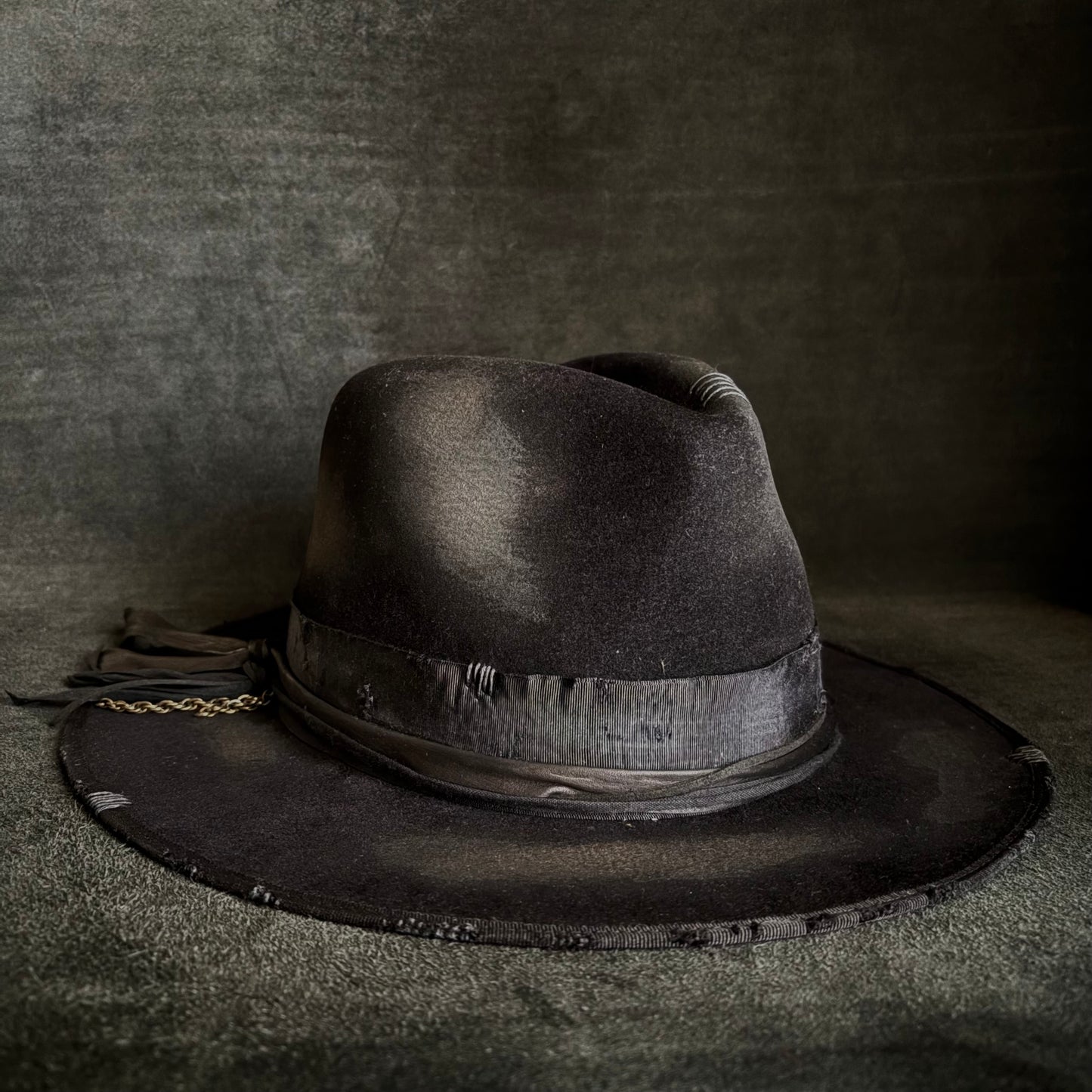 Burned bad black rabbit fedora