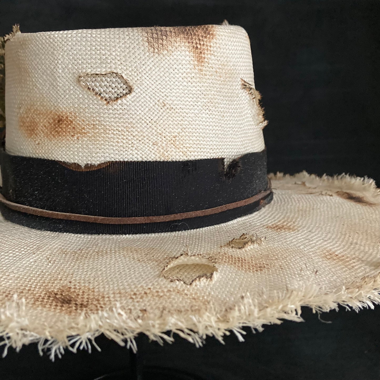 Double hole fedora hat