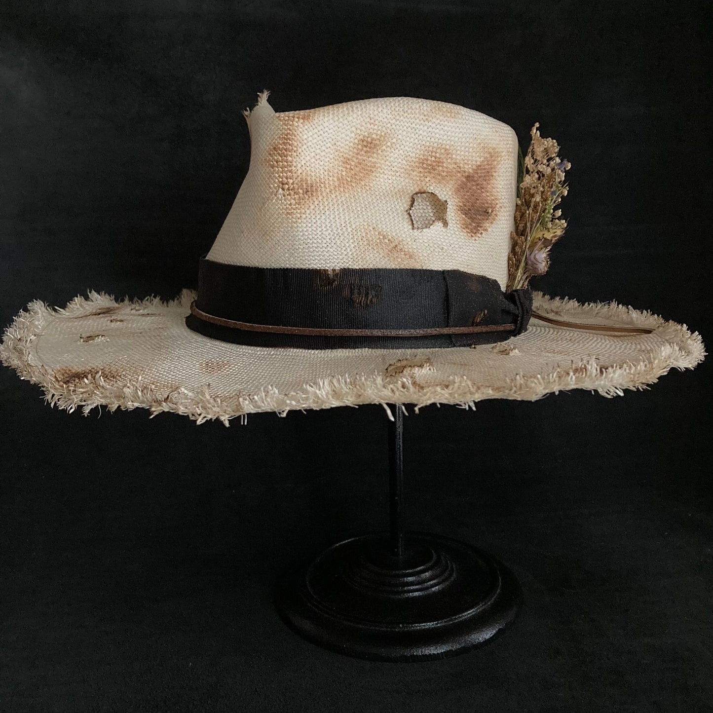 Double hole fedora hat