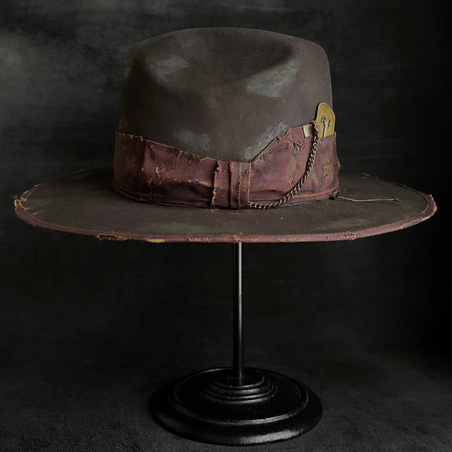 Dark brown beaver anchor western hat