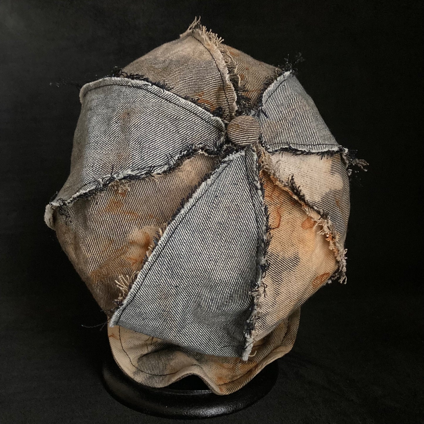 Rust dyed back denim casquette