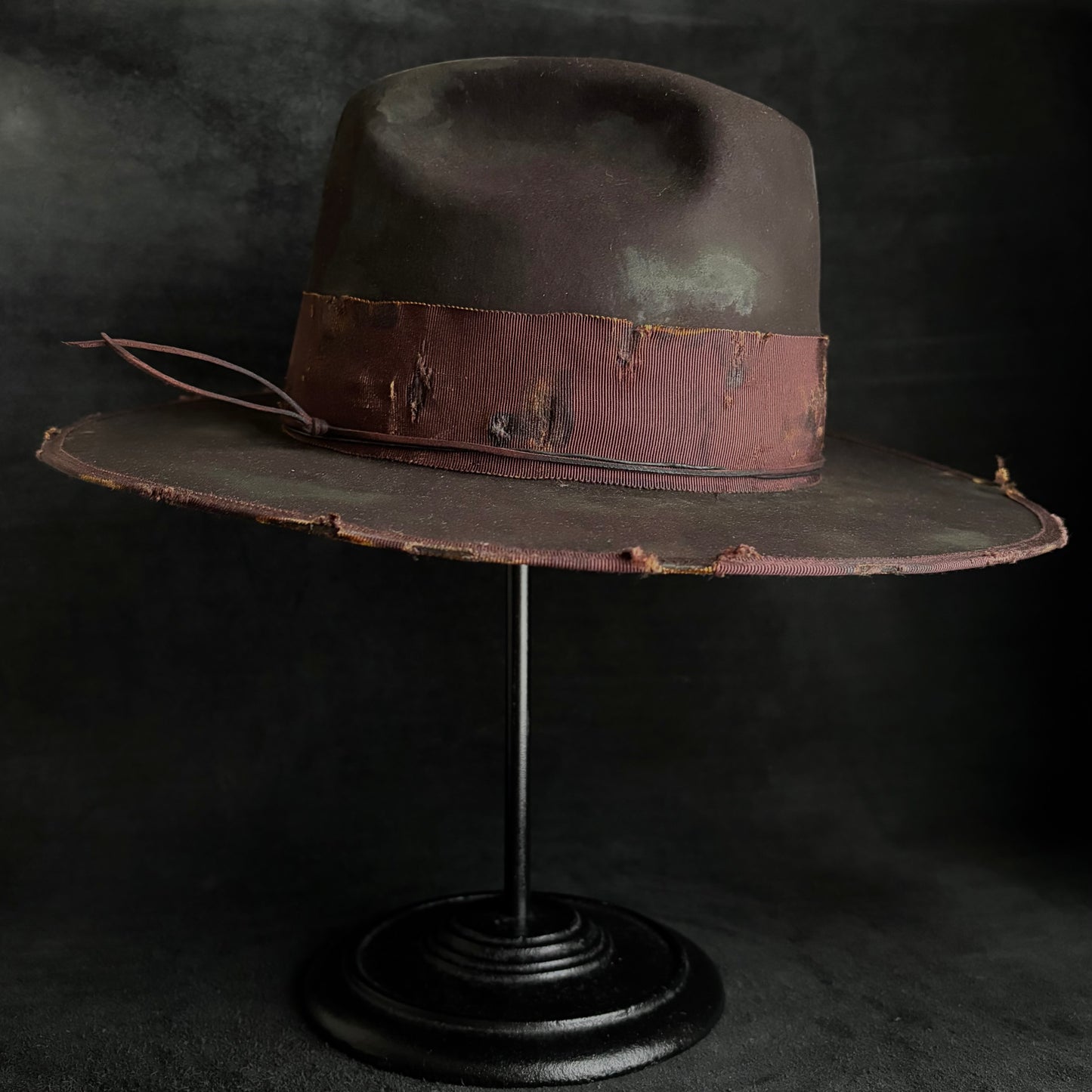 Dark brown beaver anchor western hat