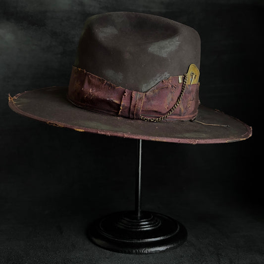 Dark brown beaver anchor western hat