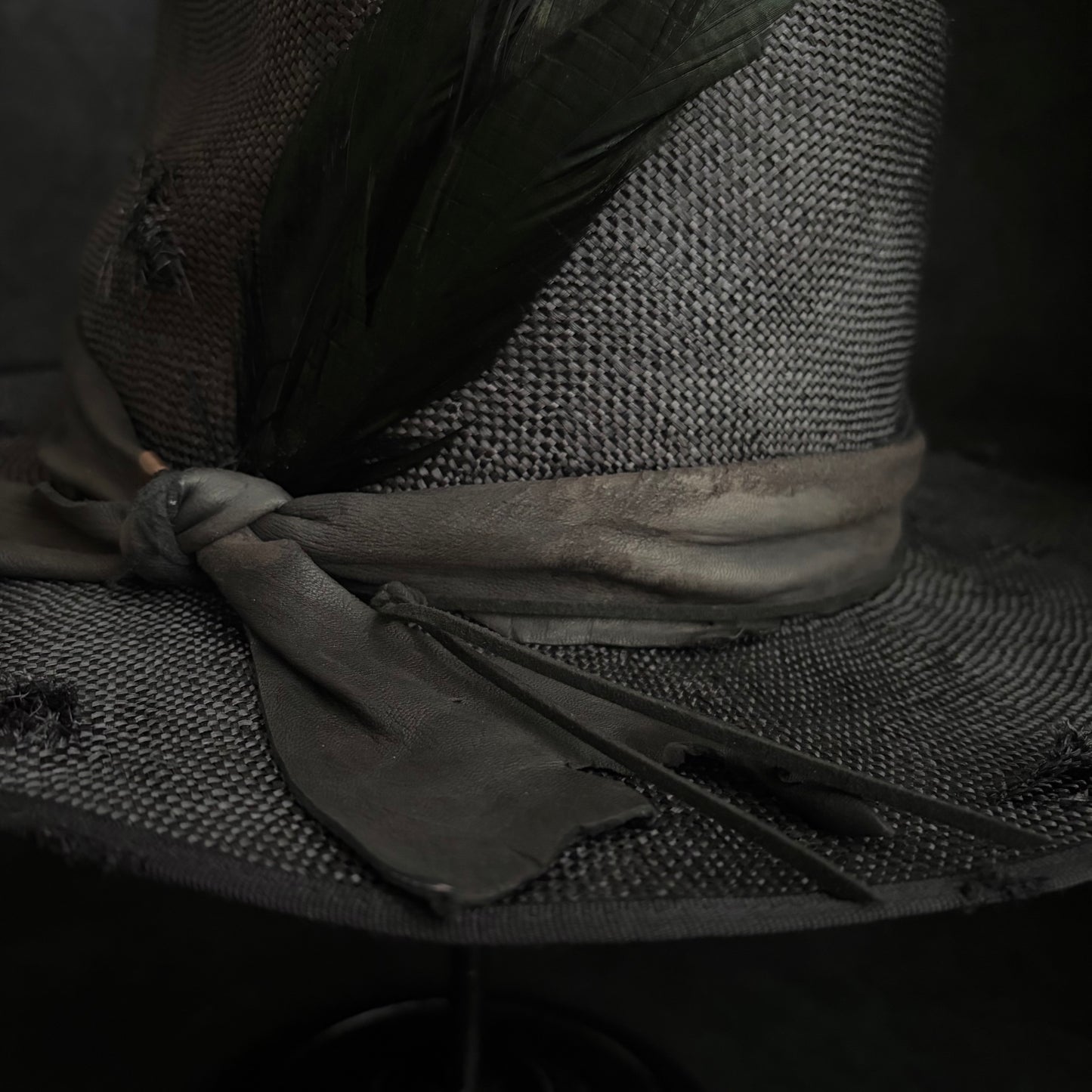 Double black sisol damage fedora hat