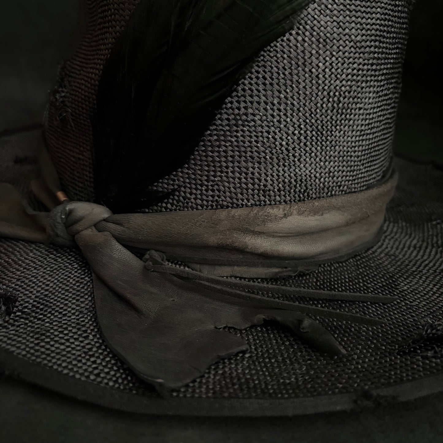 Double black sisol damage fedora hat