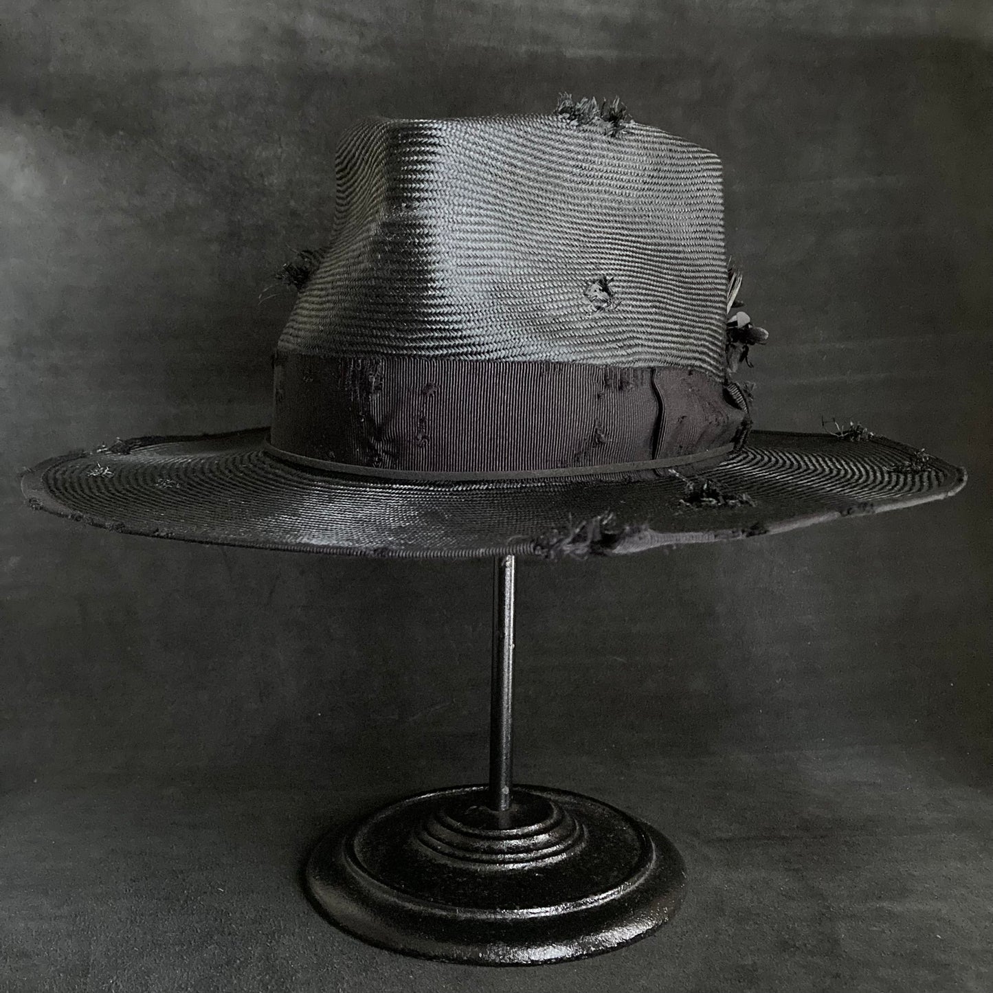 Double sisol damage fedora hat