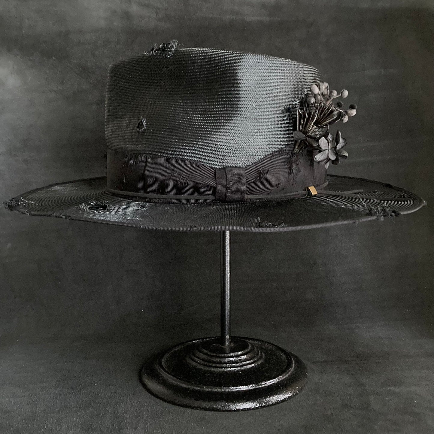 Double sisol damage fedora hat