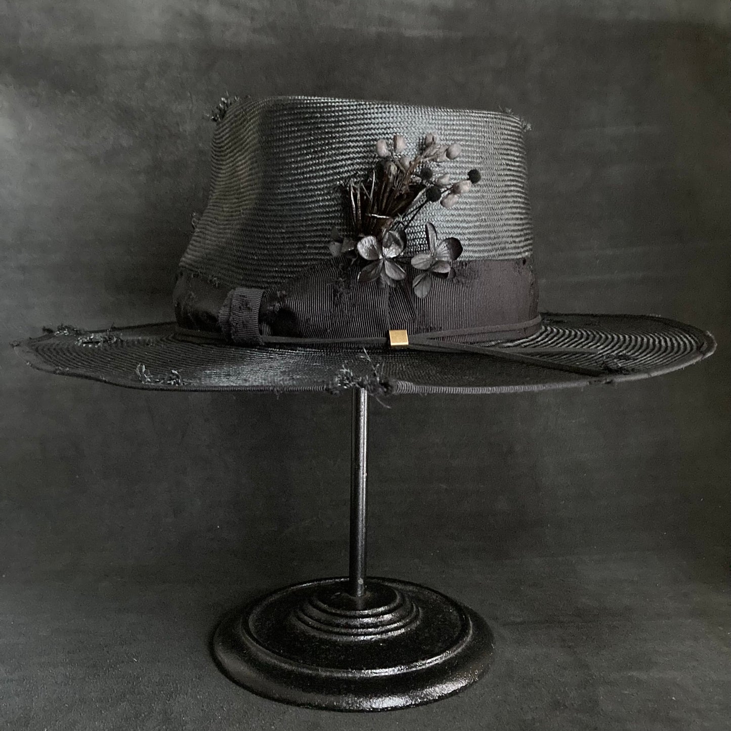 Double sisol damage fedora hat