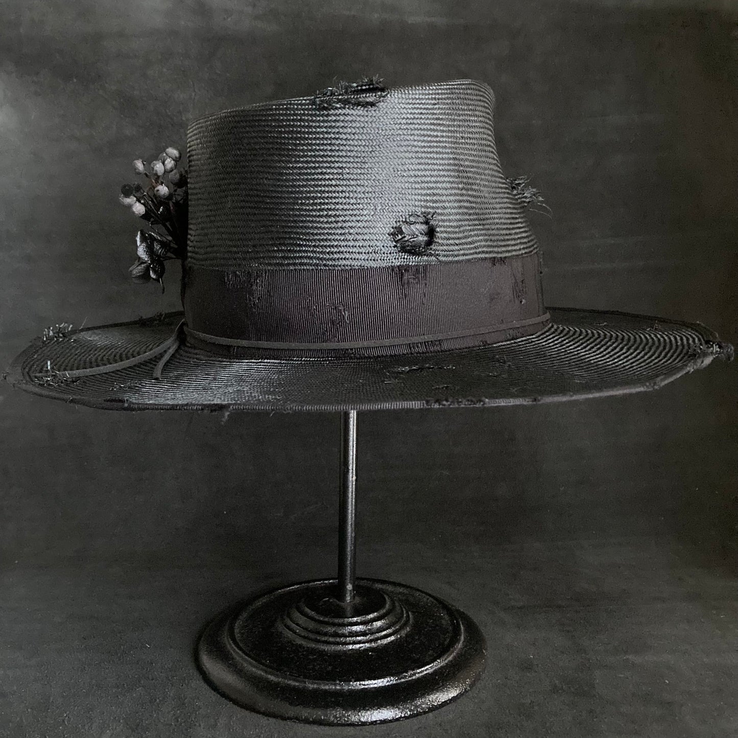 Double sisol damage fedora hat