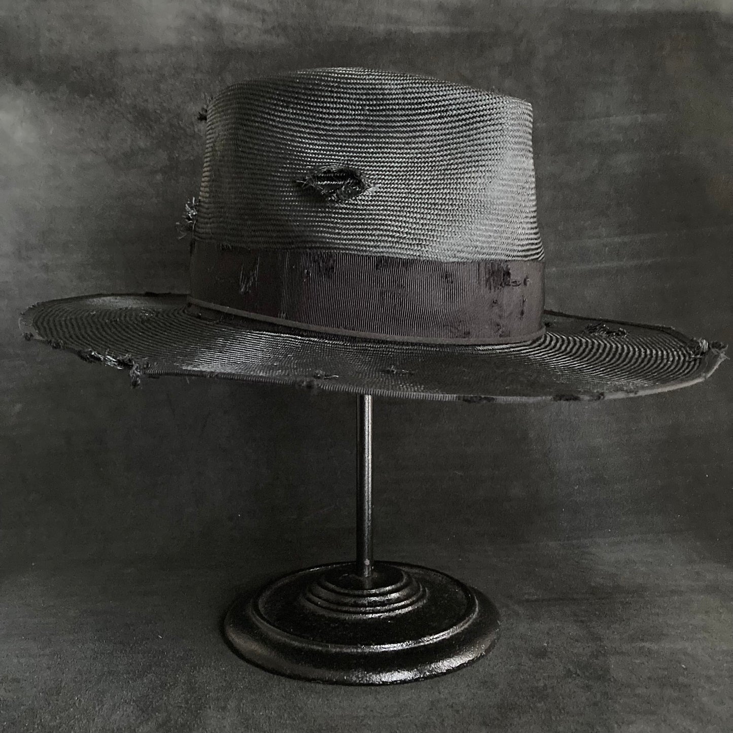 Double sisol damage fedora hat