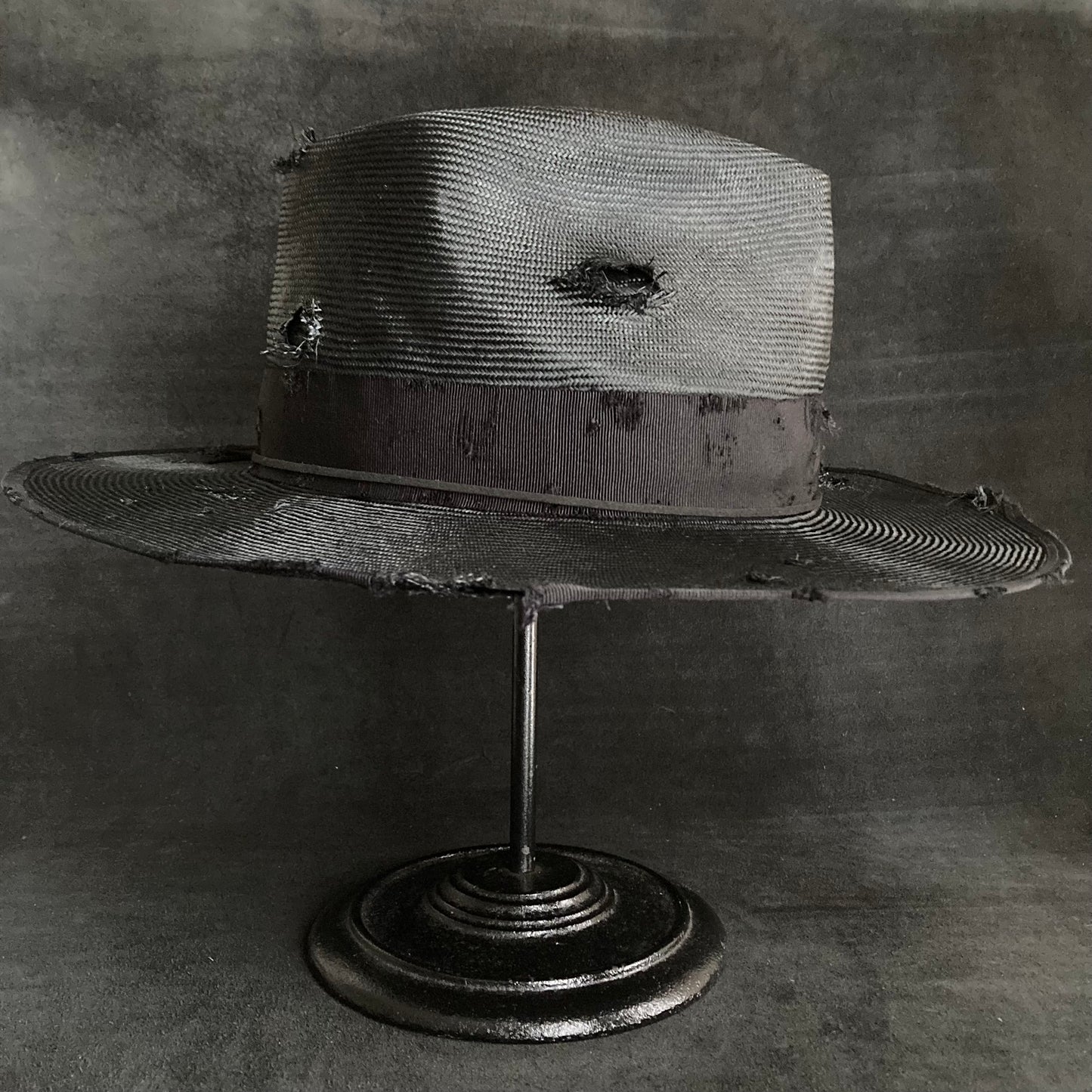 Double sisol damage fedora hat