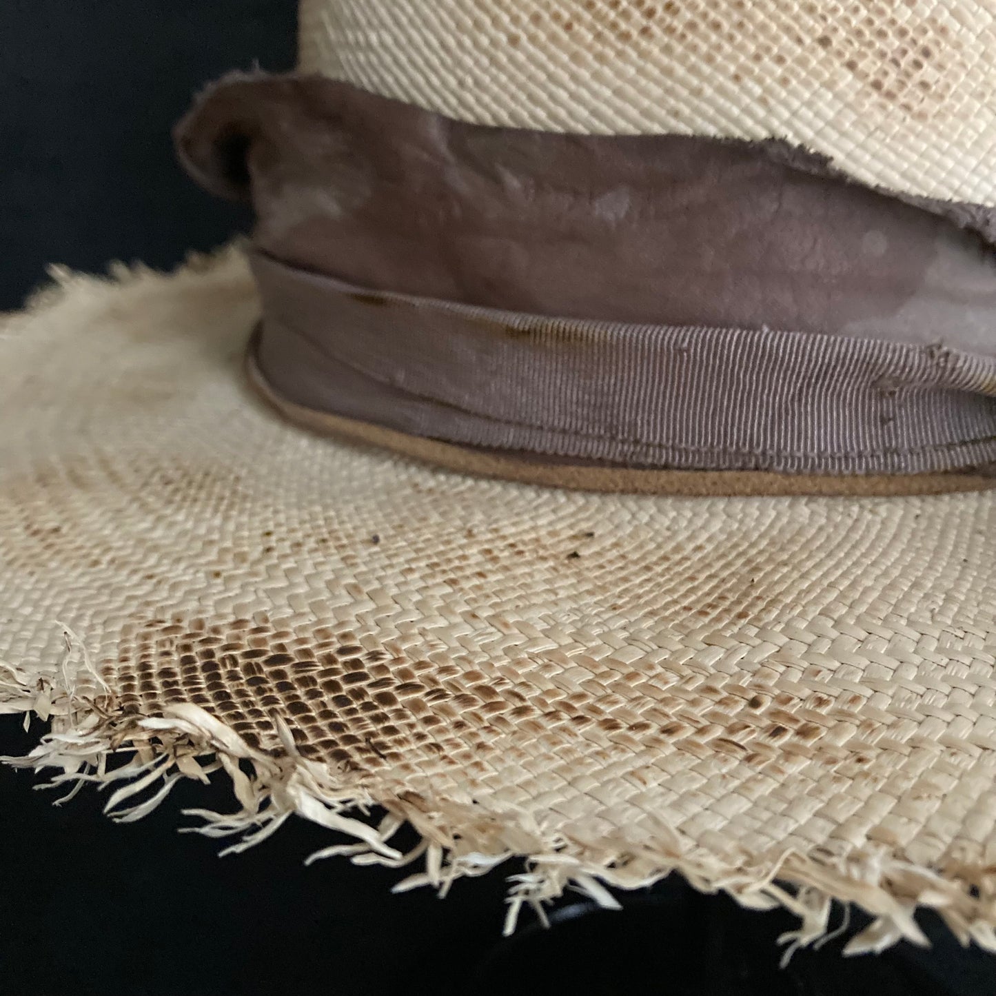 Burnt kind western hat