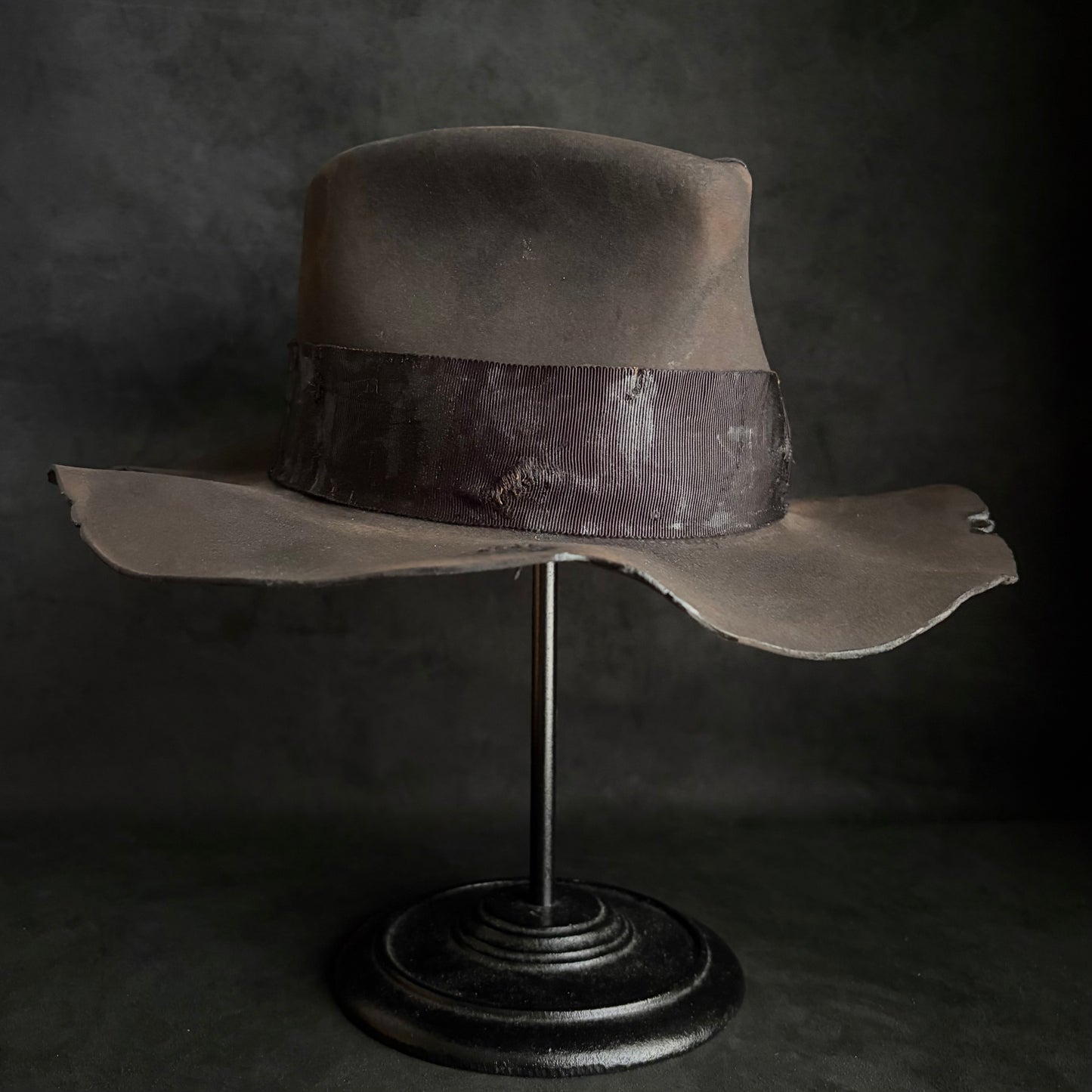 Charcoal grate damage fedora hat