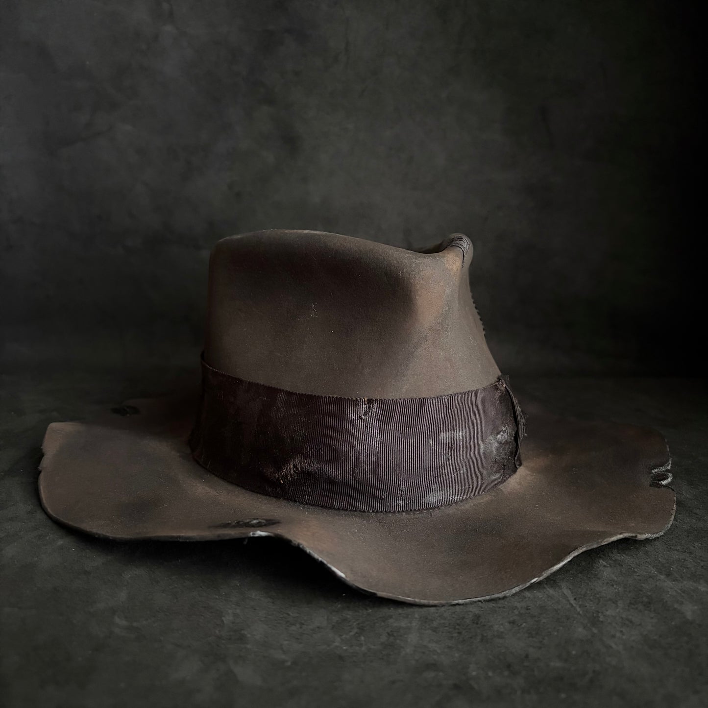 Charcoal grate damage fedora hat