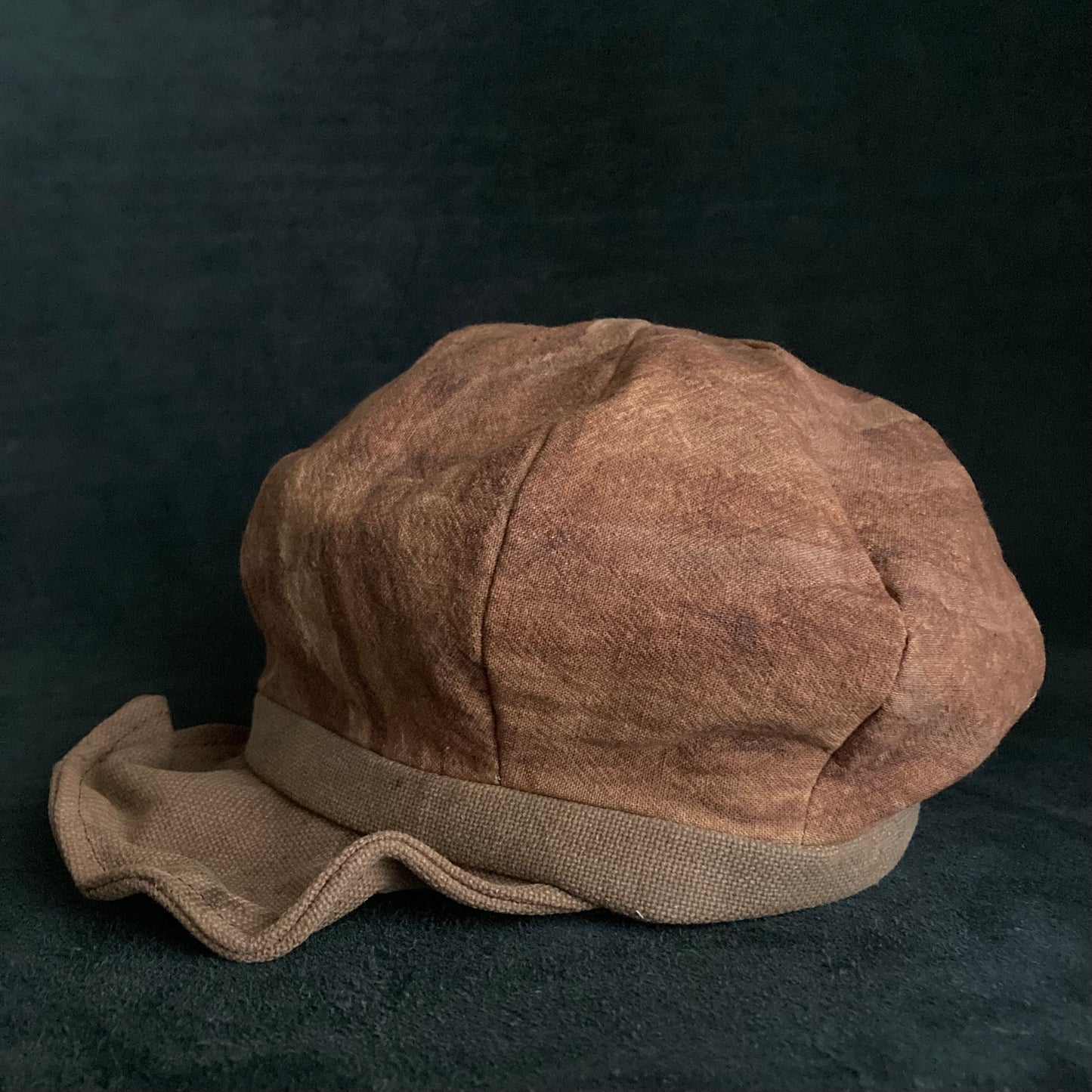 Mud dyed persimmon tannin casquette