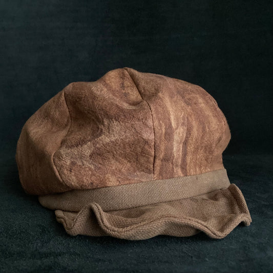 Mud dyed persimmon tannin casquette