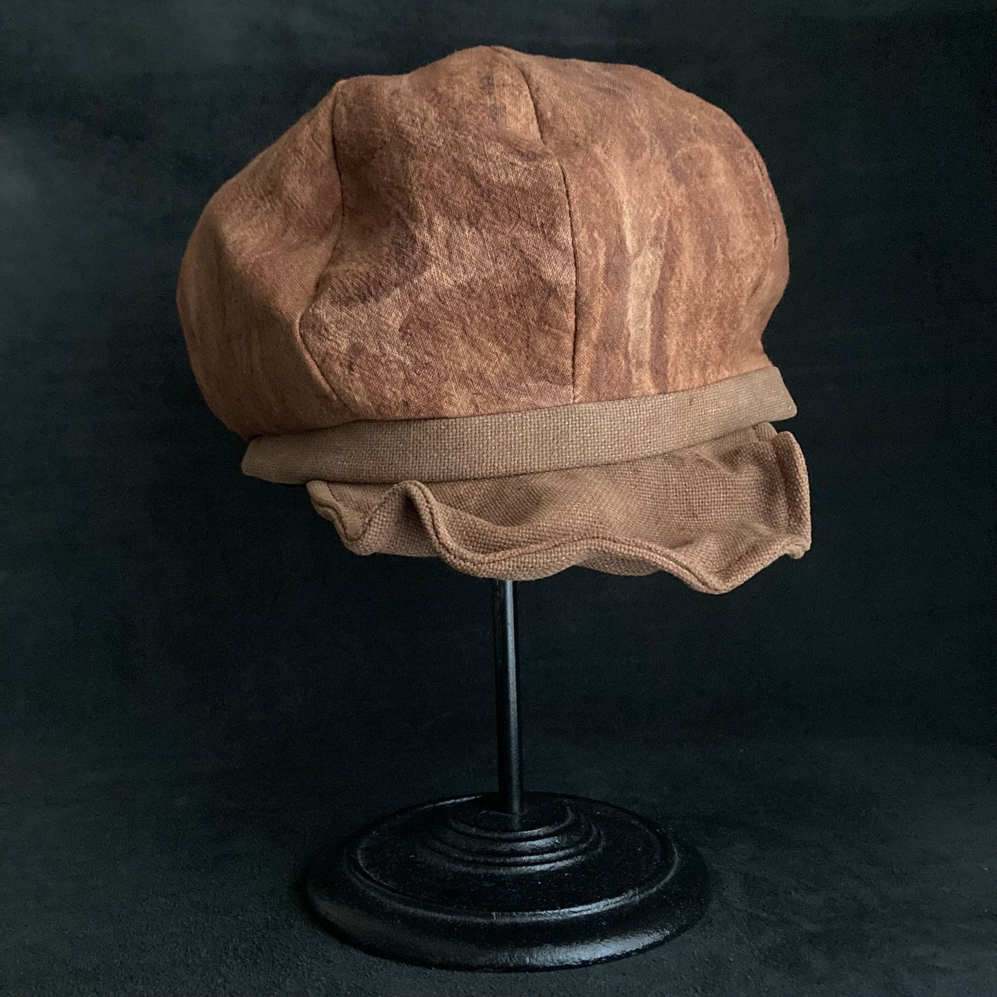 Mud dyed persimmon tannin casquette