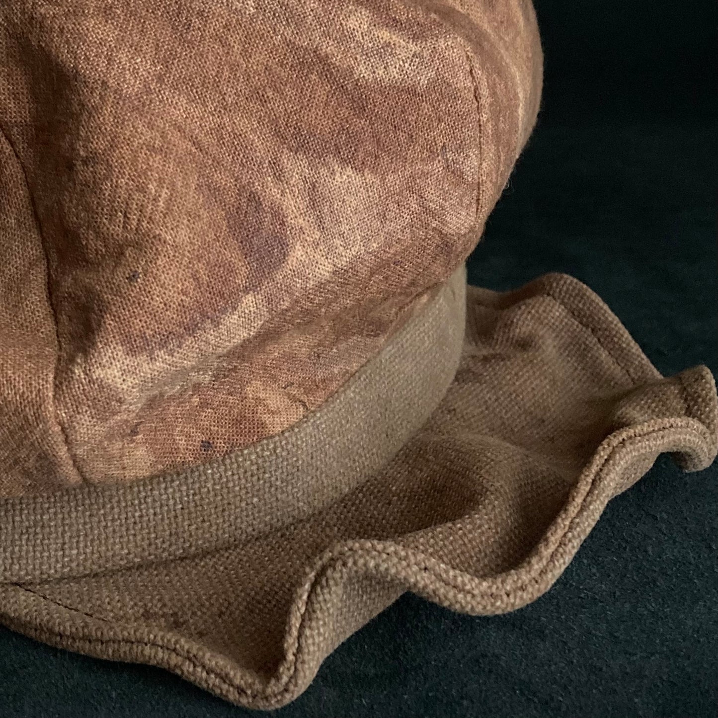 Mud dyed persimmon tannin casquette