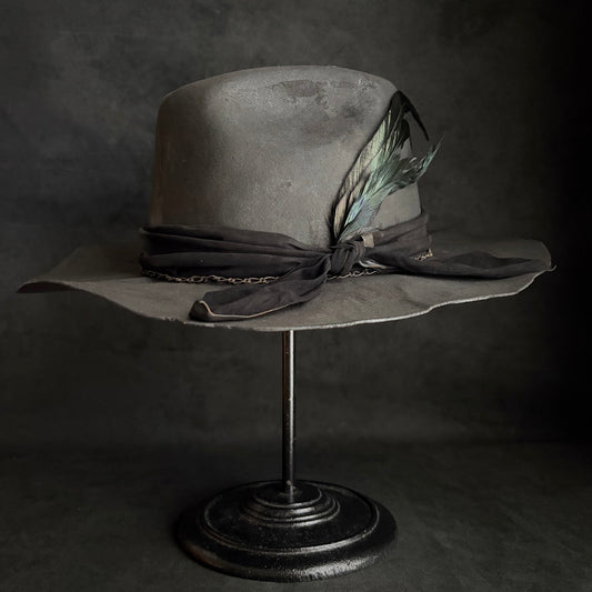 Charcoal dark clouds western hat
