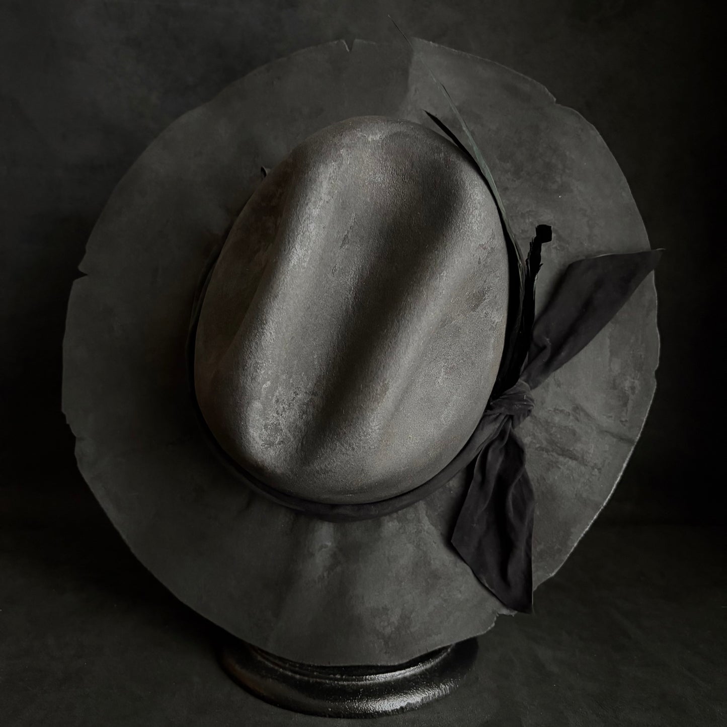 Charcoal dark clouds western hat