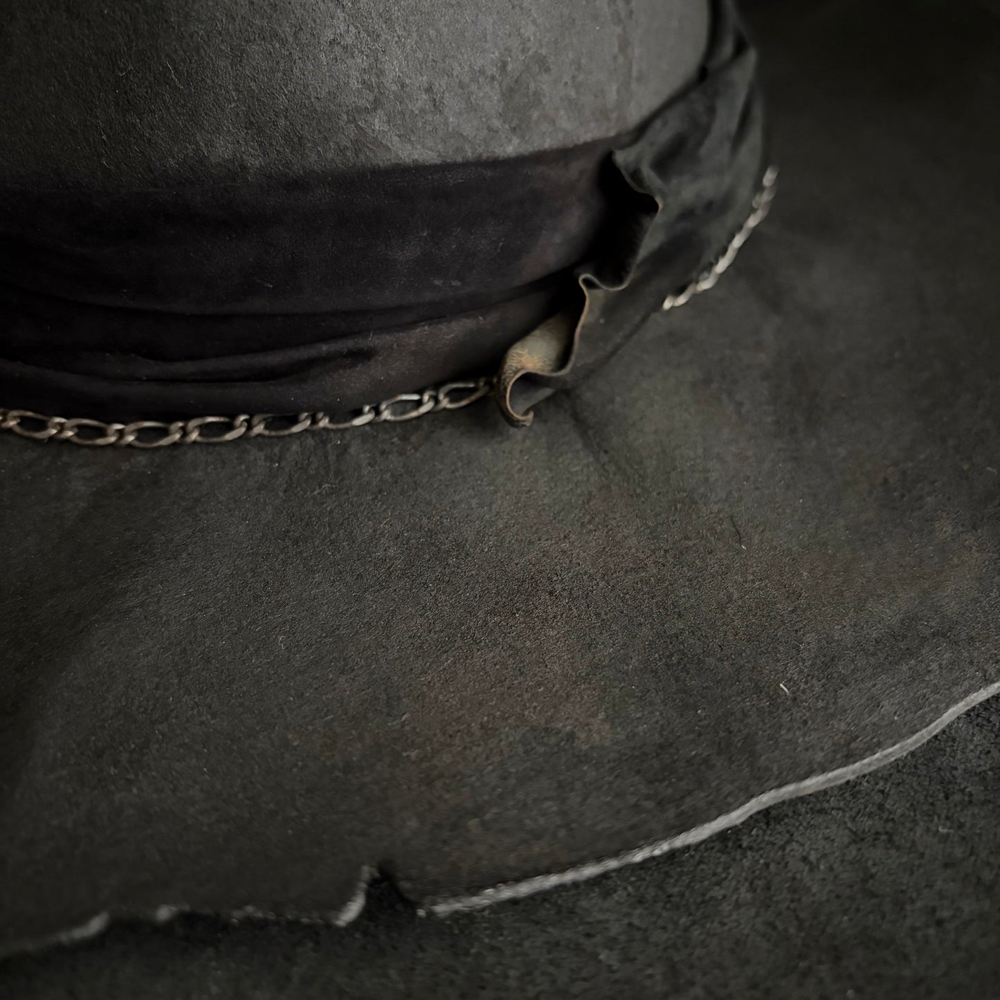 Charcoal dark clouds western hat