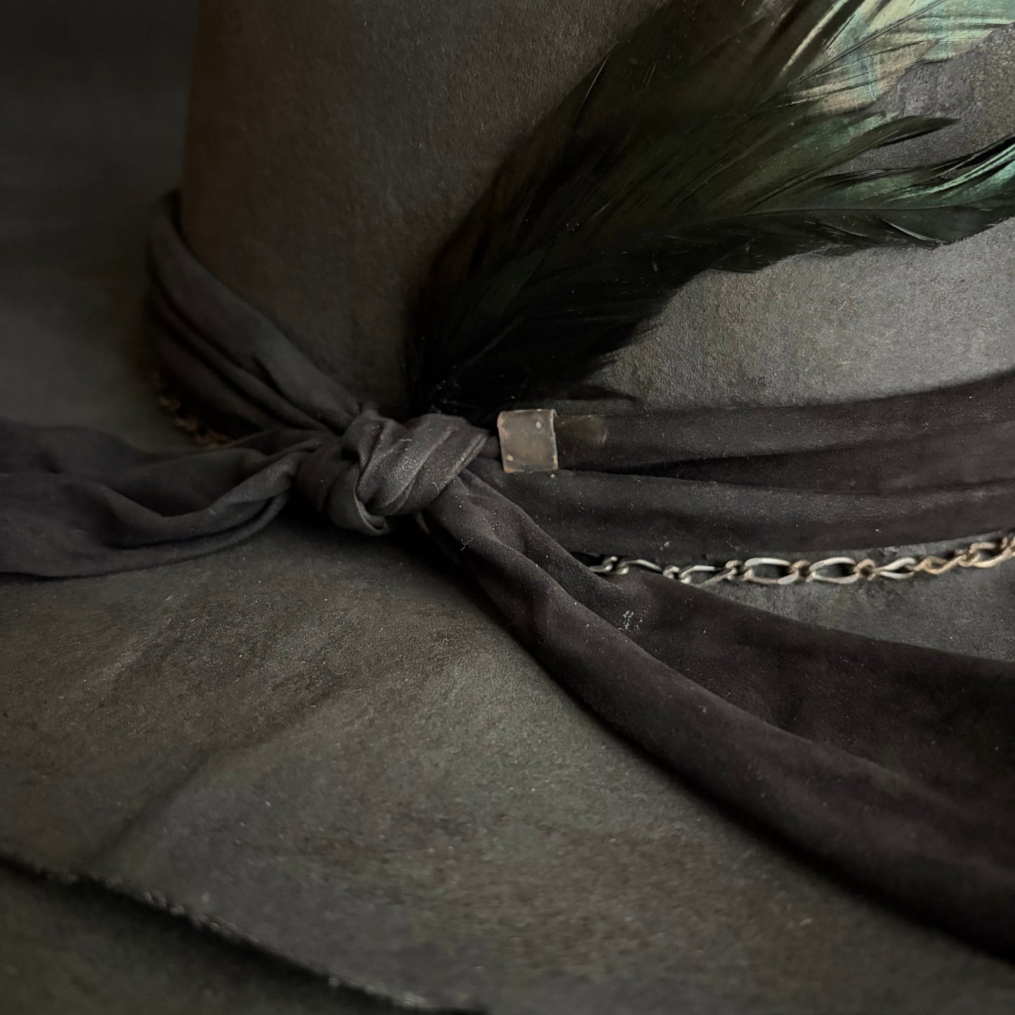 Charcoal dark clouds western hat