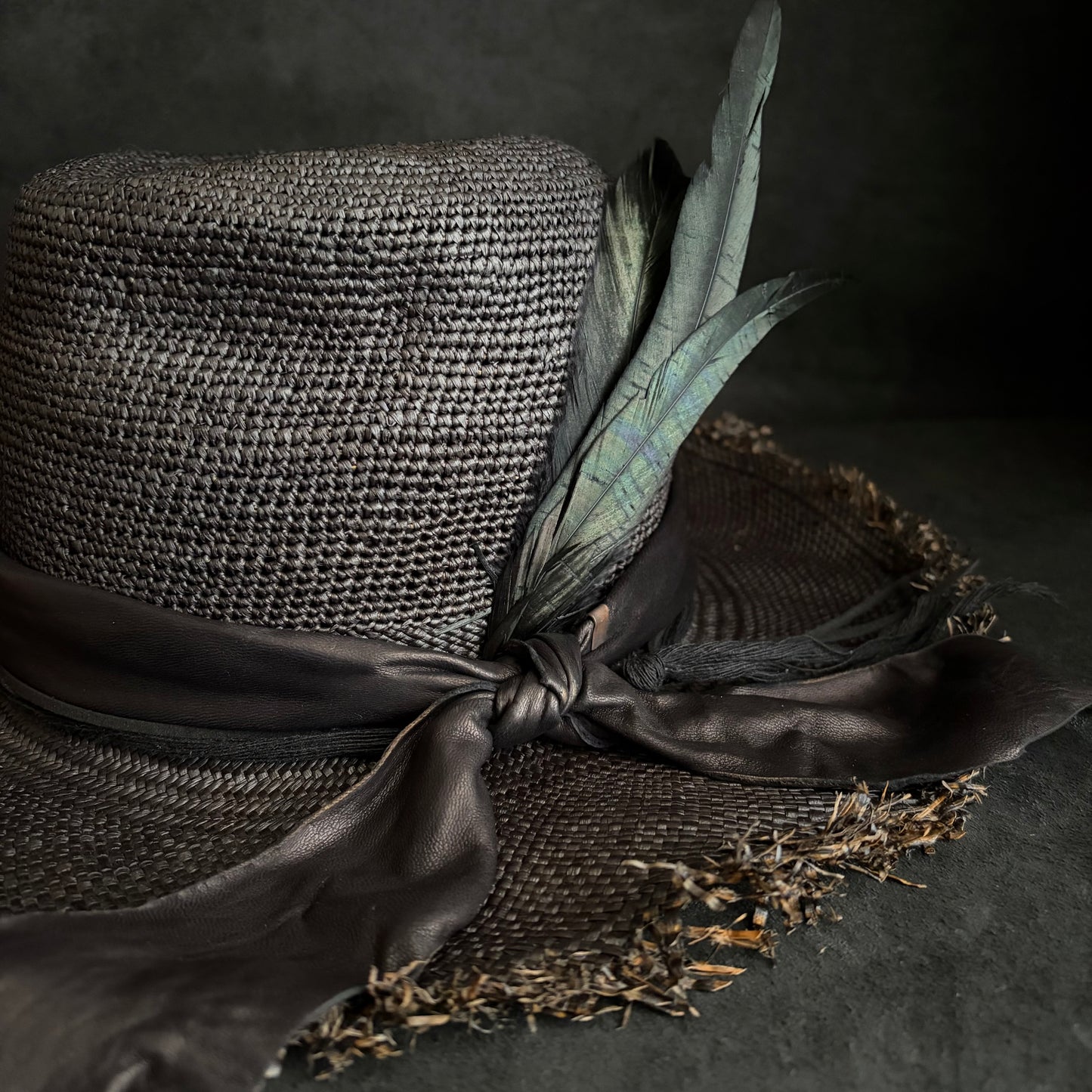 Bad feather rough panama hat
