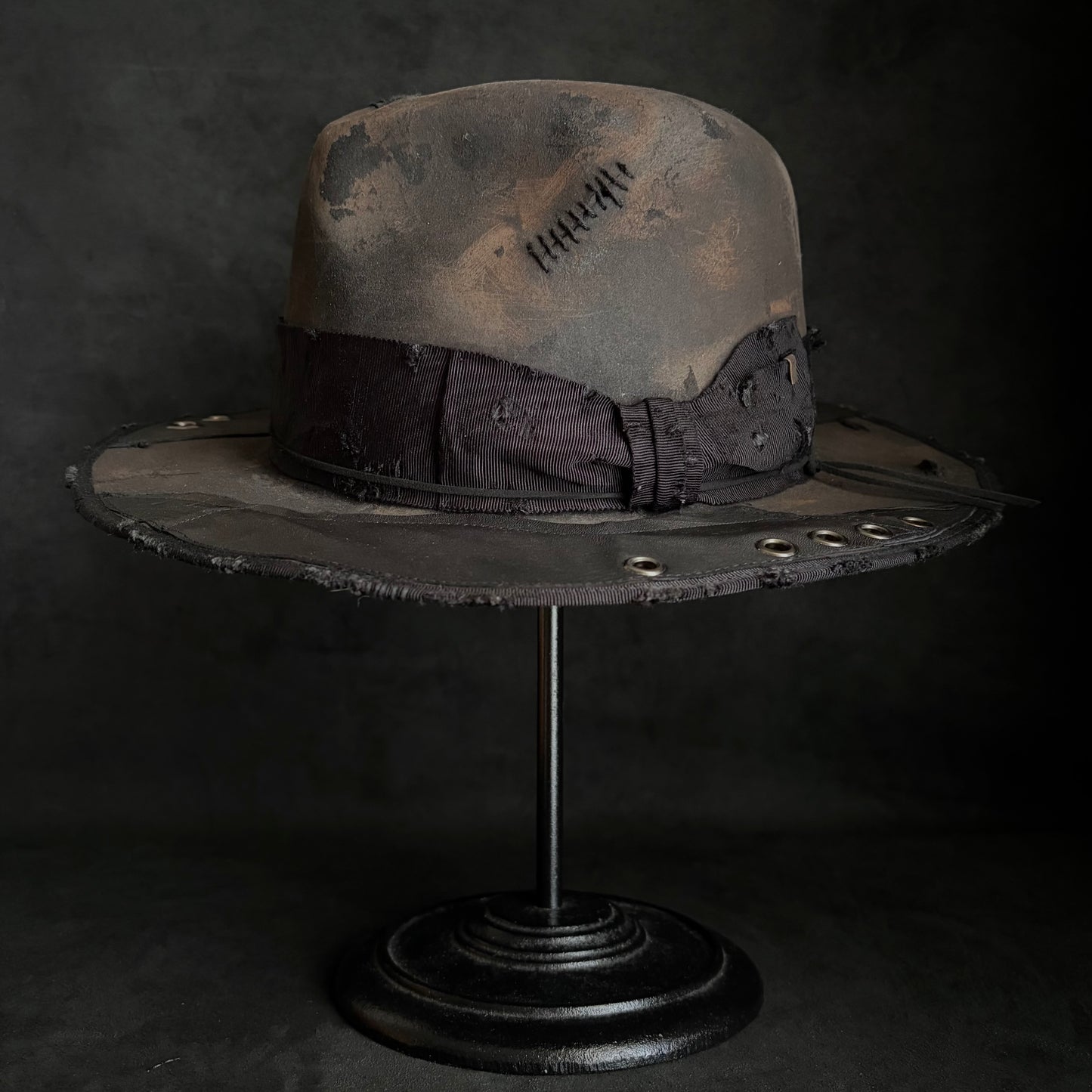 [ Takamiya Shohei × triangles hat ] Charcoal industrial decadence fedora hat