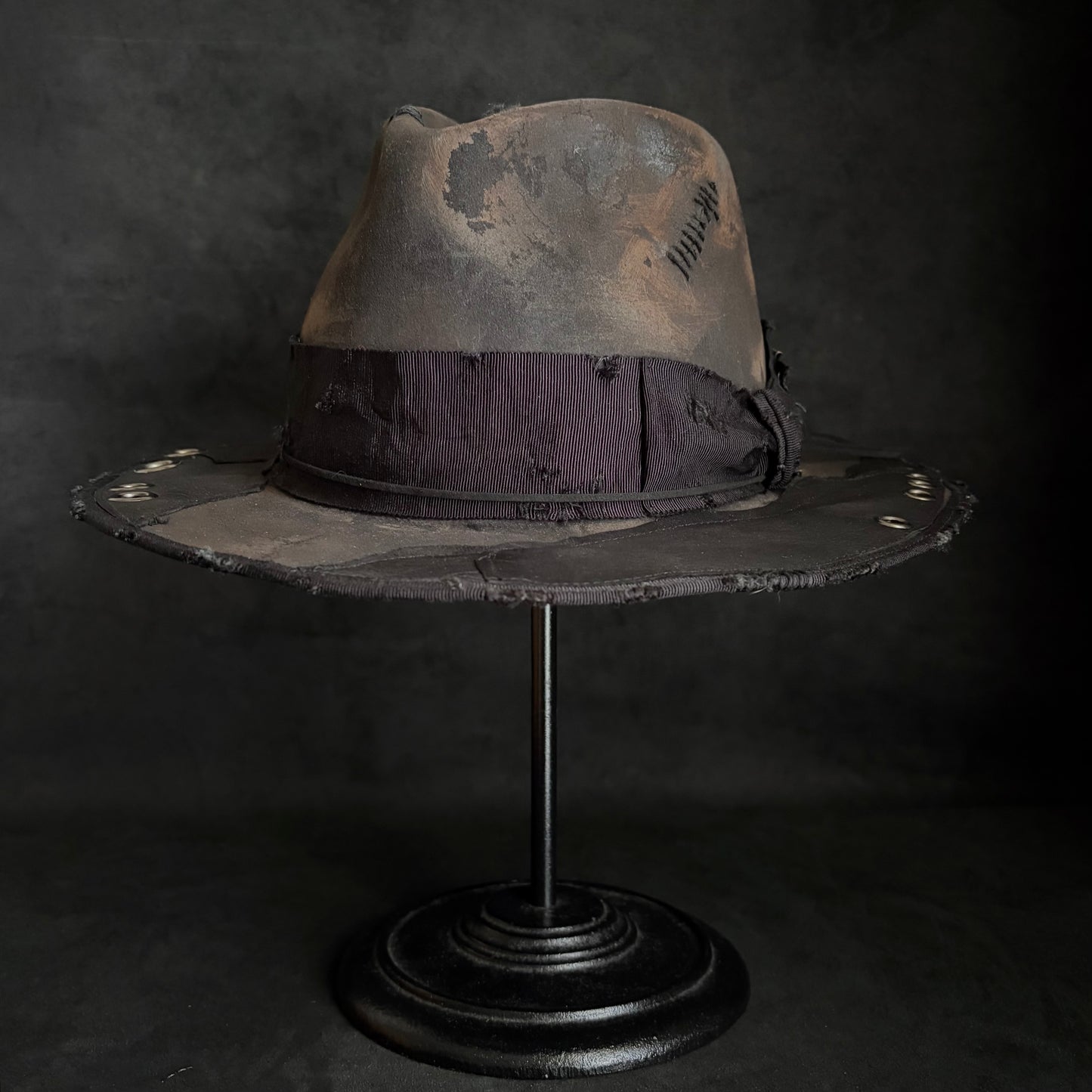 [ Takamiya Shohei × triangles hat ] Charcoal industrial decadence fedora hat