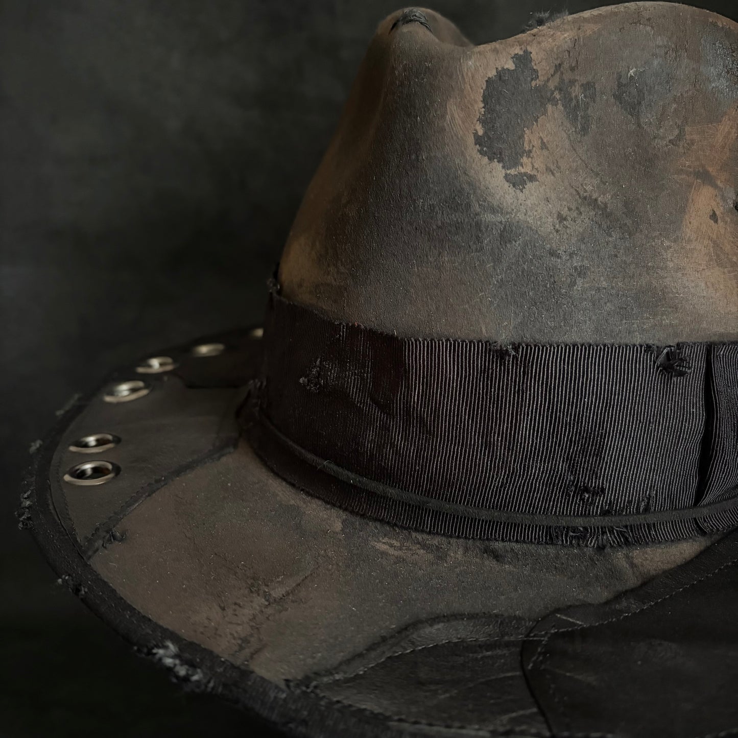 [ Takamiya Shohei × triangles hat ] Charcoal industrial decadence fedora hat