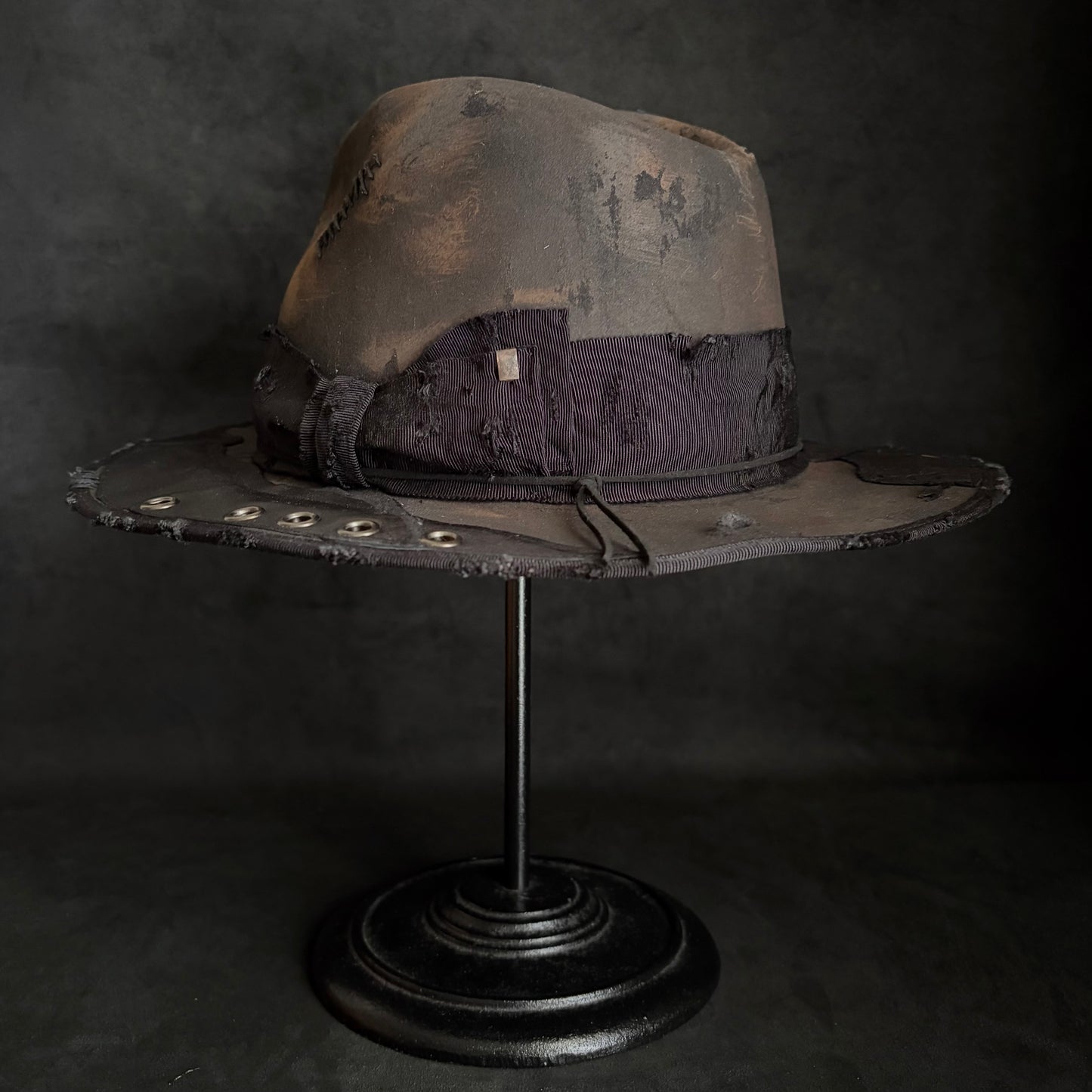 [ Takamiya Shohei × triangles hat ] Charcoal industrial decadence fedora hat