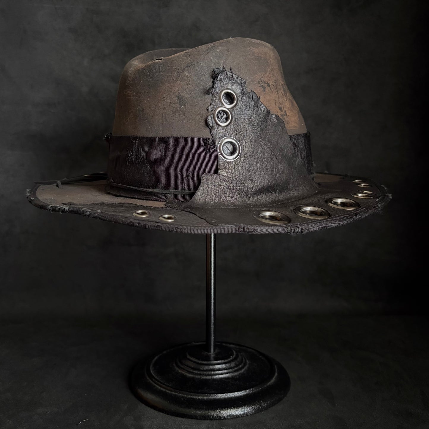 [ Takamiya Shohei × triangles hat ] Charcoal industrial decadence fedora hat