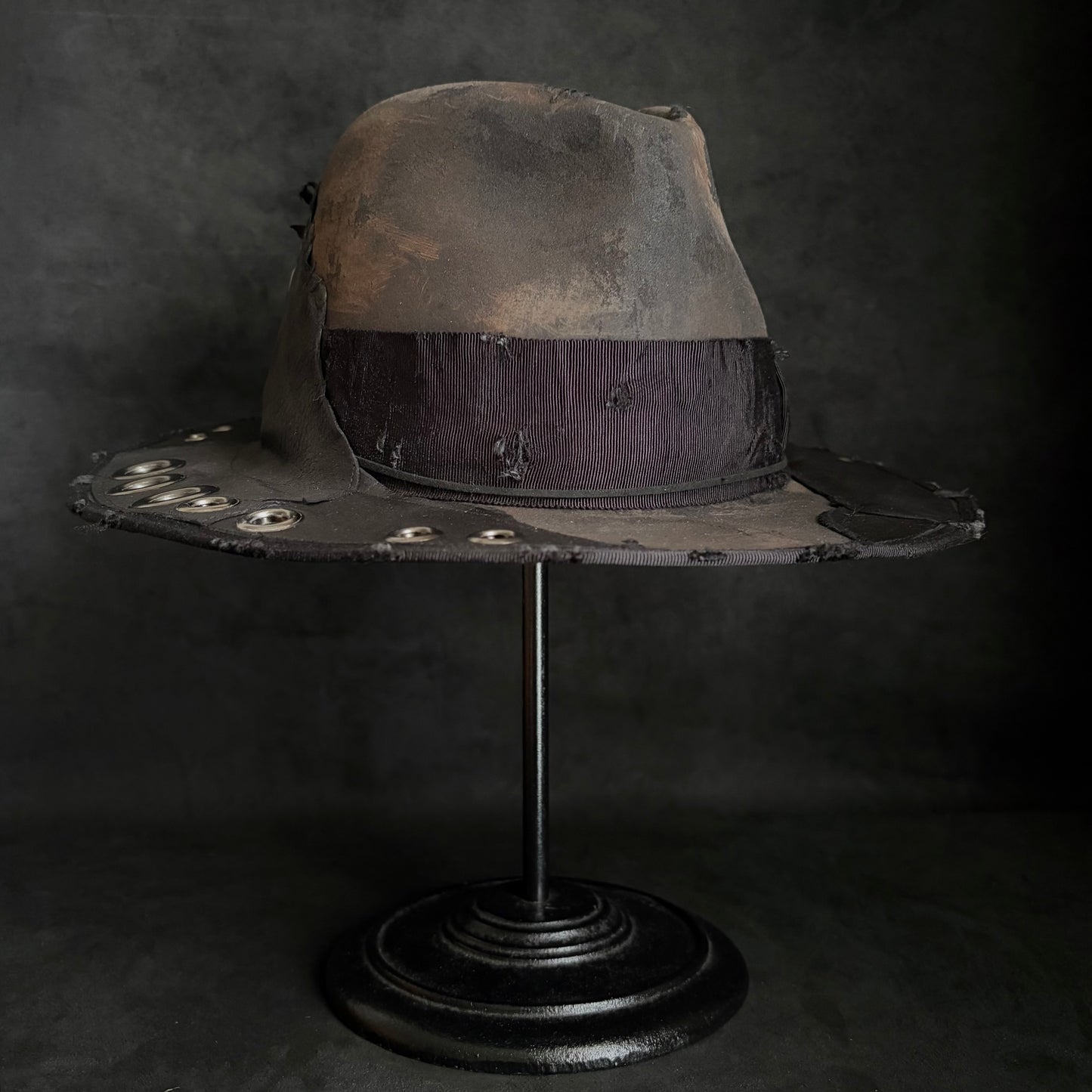 [ Takamiya Shohei × triangles hat ] Charcoal industrial decadence fedora hat