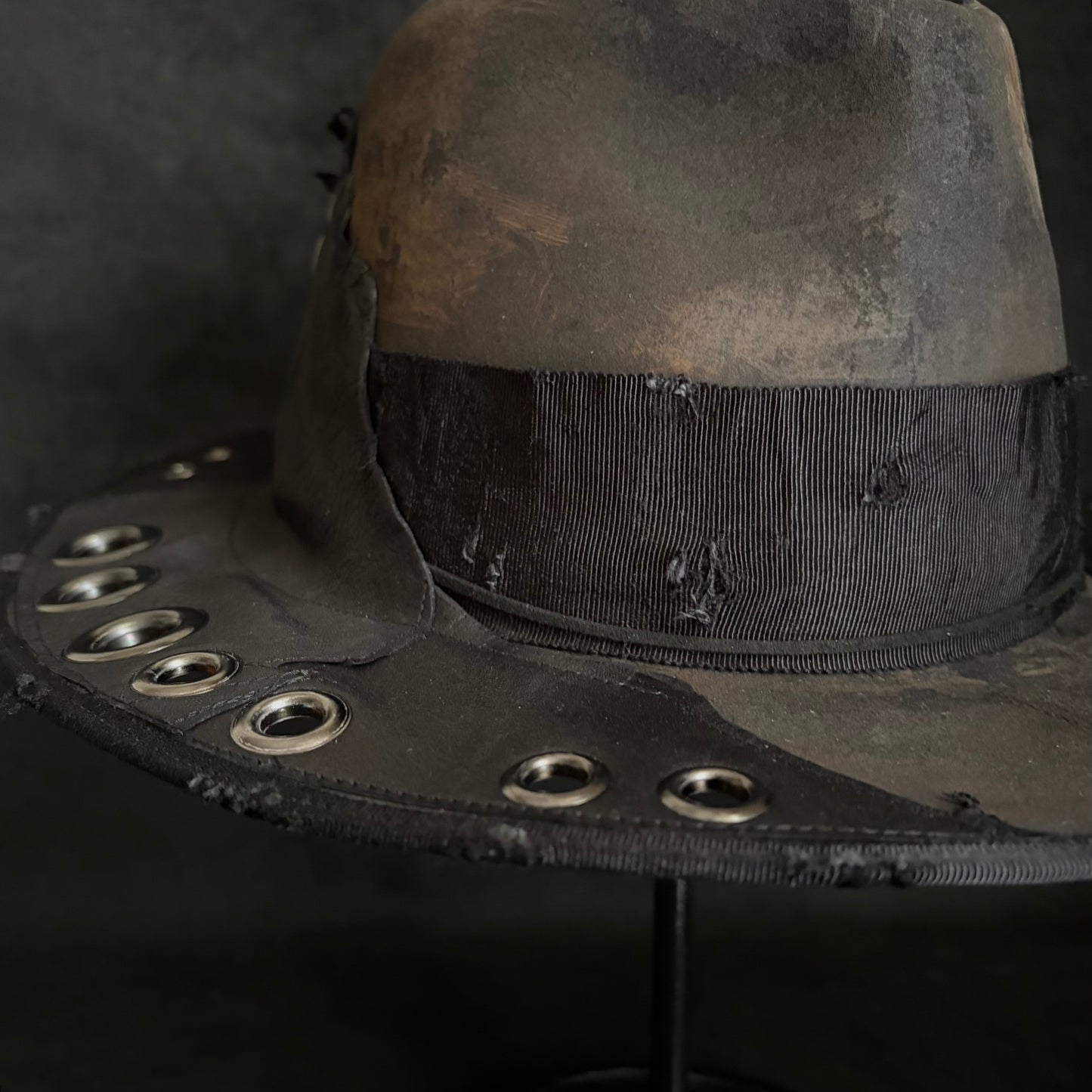 [ Takamiya Shohei × triangles hat ] Charcoal industrial decadence fedora hat