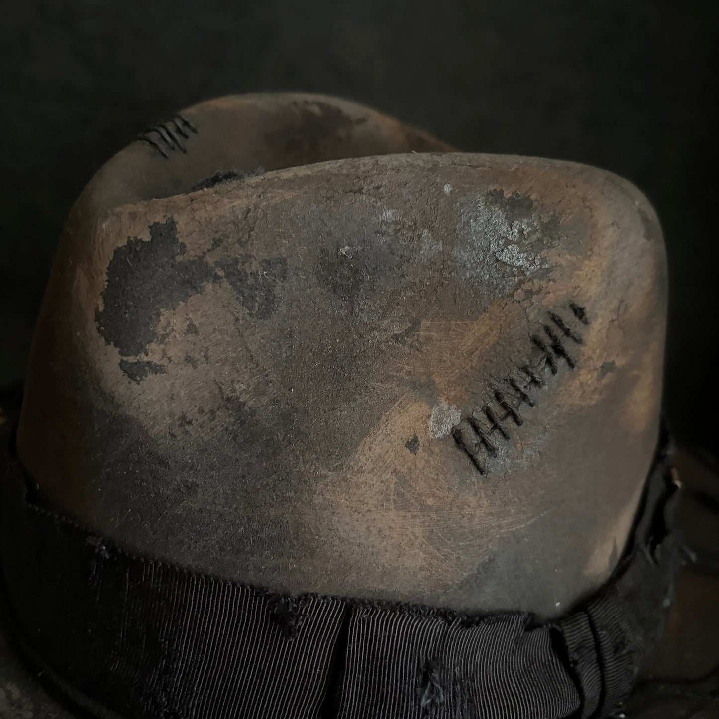 [ Takamiya Shohei × triangles hat ] Charcoal industrial decadence fedora hat