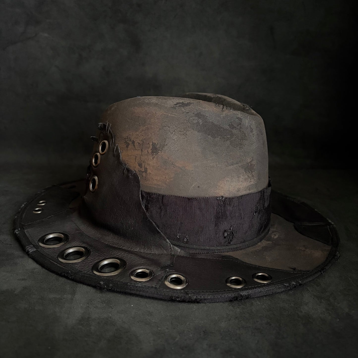 [ Takamiya Shohei × triangles hat ] Charcoal industrial decadence fedora hat