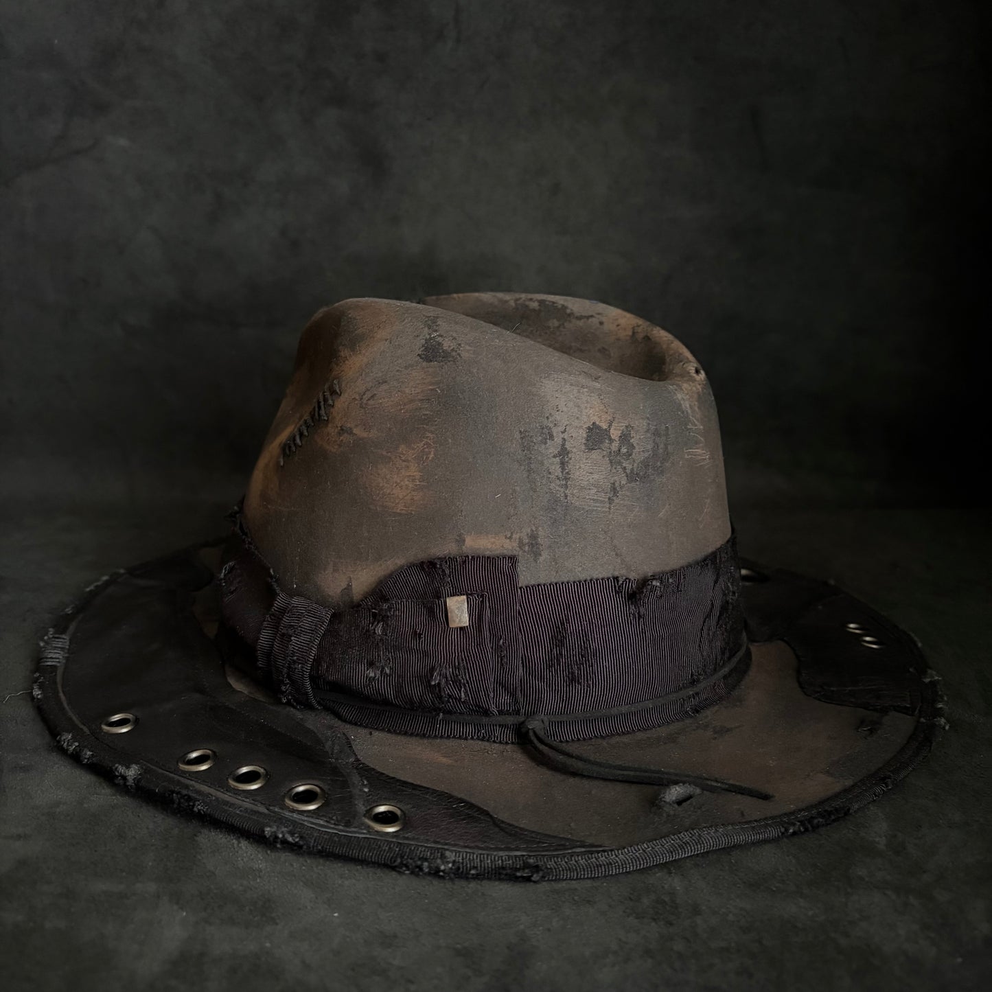 [ Takamiya Shohei × triangles hat ] Charcoal industrial decadence fedora hat