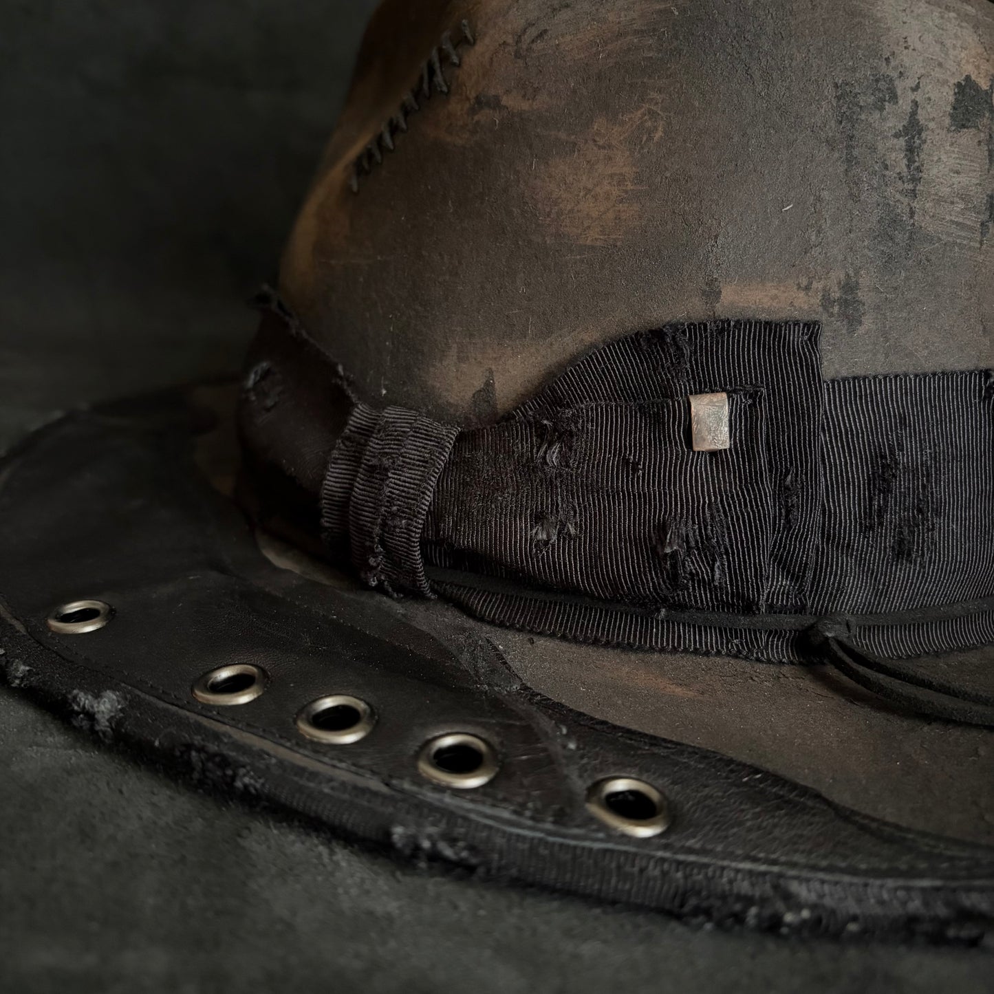 [ Takamiya Shohei × triangles hat ] Charcoal industrial decadence fedora hat