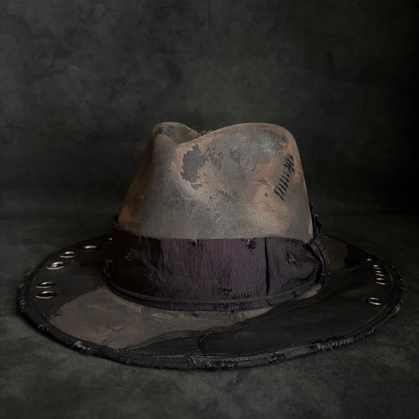 [ Takamiya Shohei × triangles hat ] Charcoal industrial decadence fedora hat