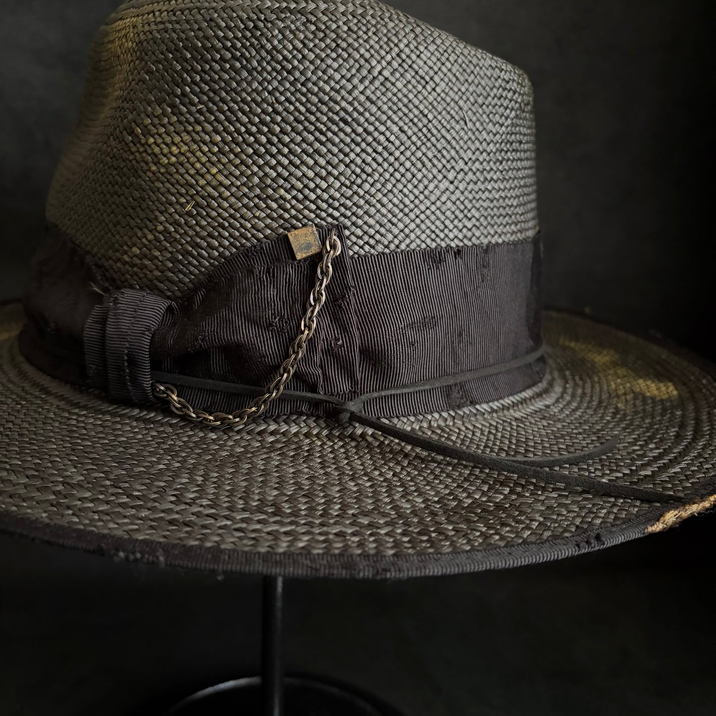 Liar reverse black panama hat