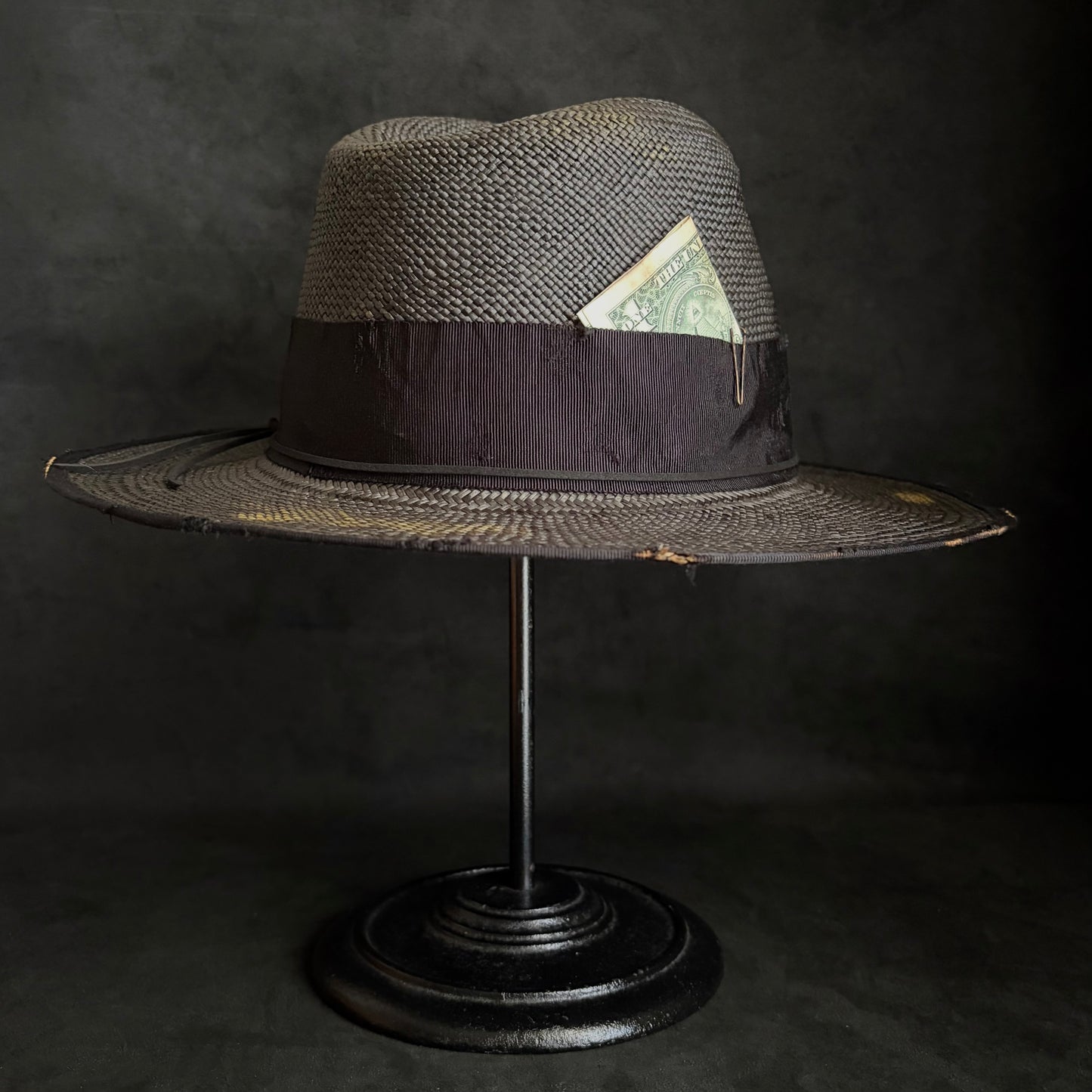 Liar reverse black panama hat