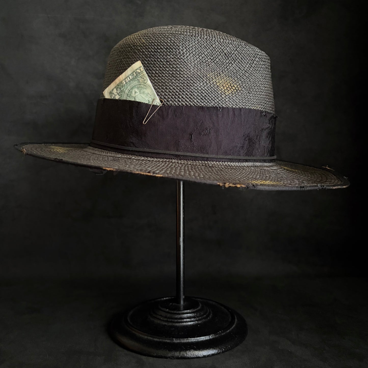 Liar reverse black panama hat