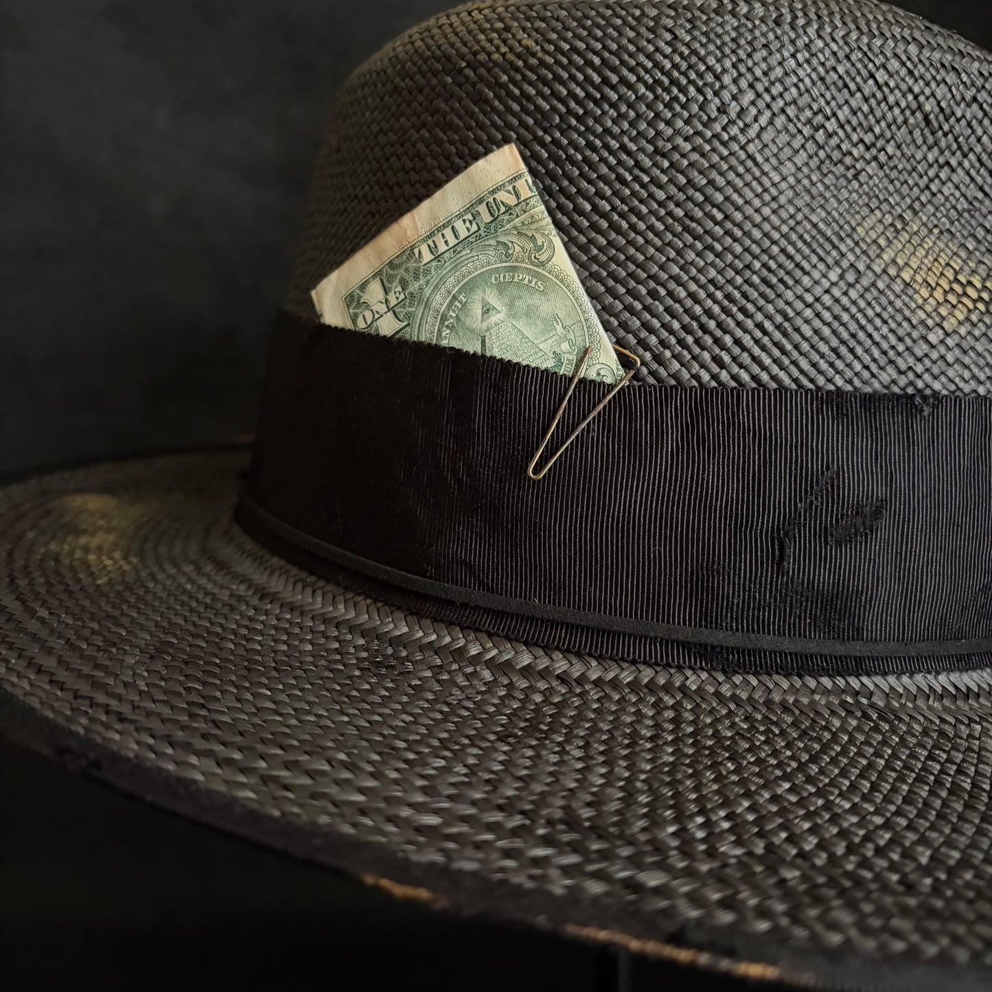 Liar reverse black panama hat