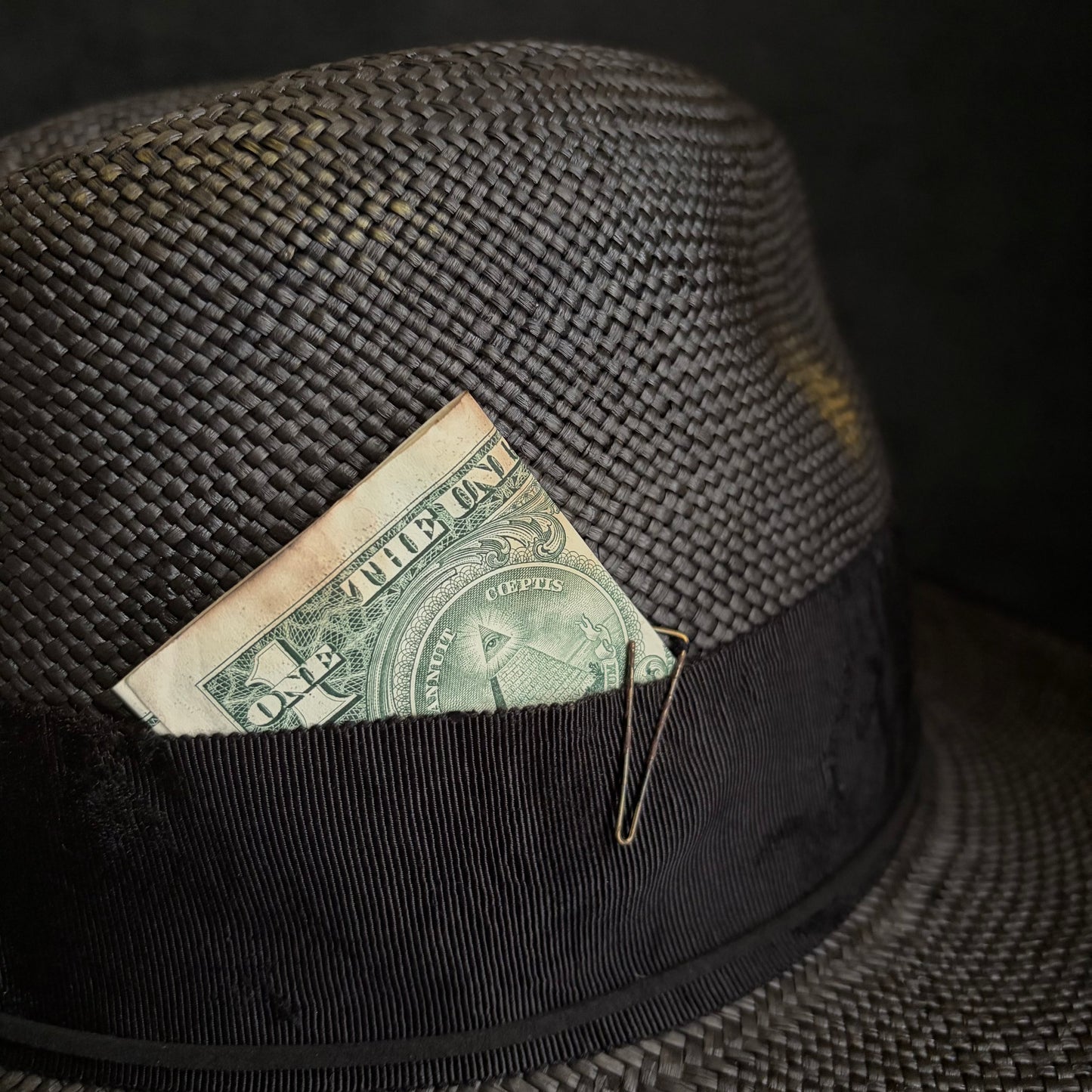 Liar reverse black panama hat